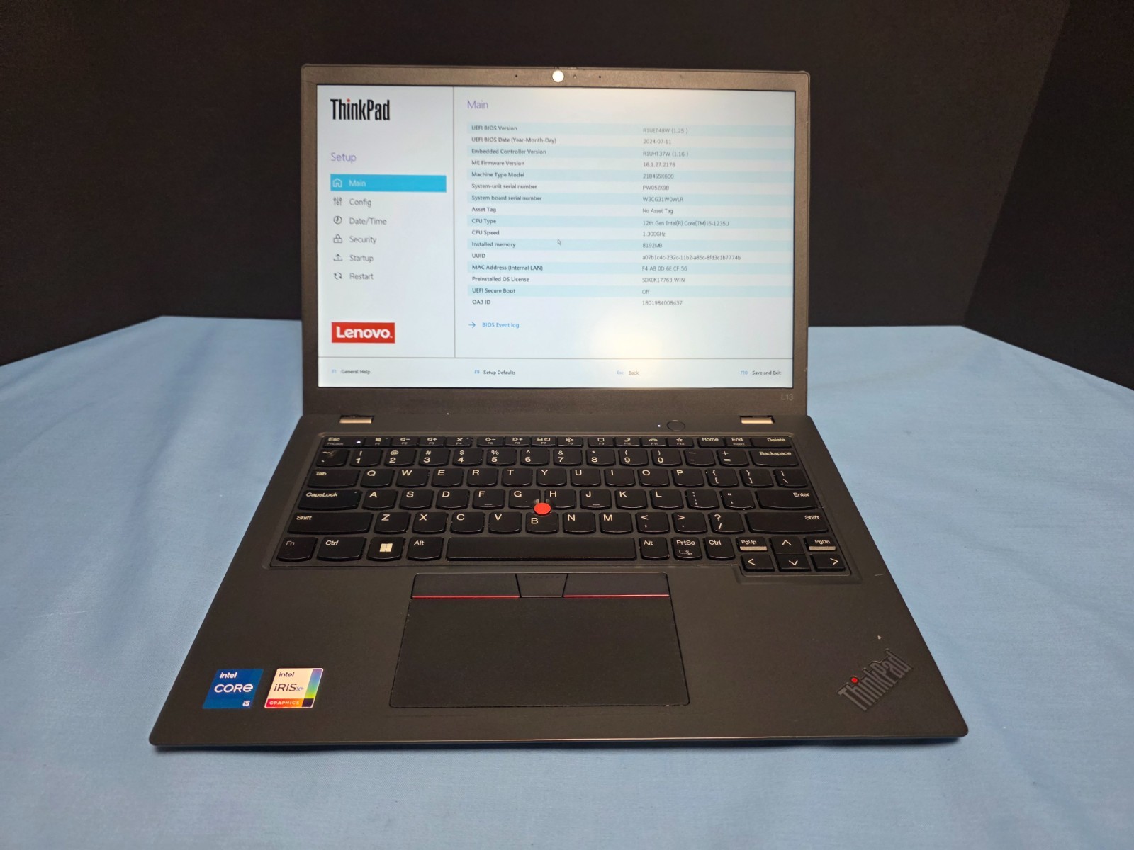 LENOVO L13 GEN 3 i5-1235U 8GB RAM 256GB NO OS