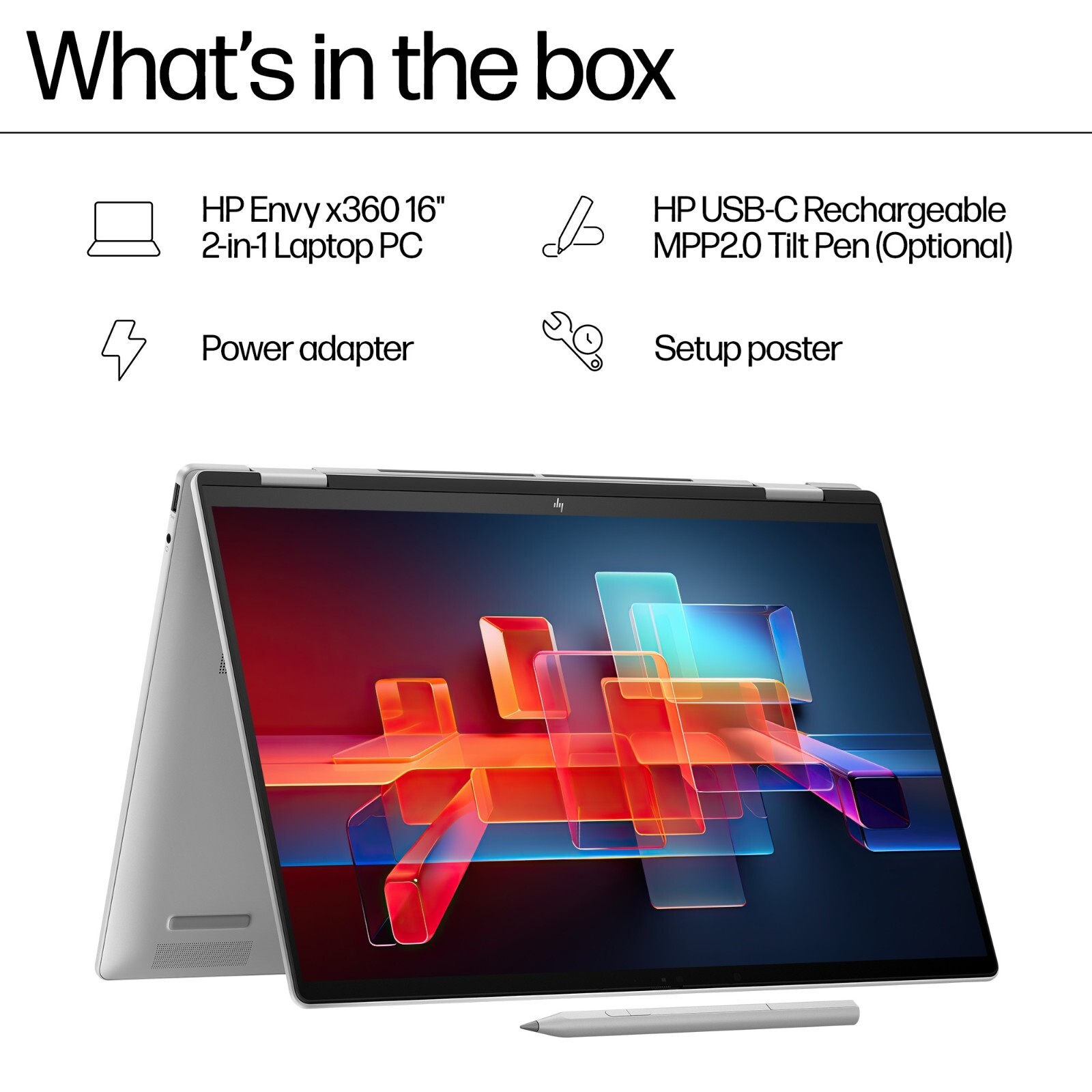 HP Envy Touch X360 16z-ad000 16 Laptop PC 16.0″ R7 16GB 1TB SSD Backlit Key W11