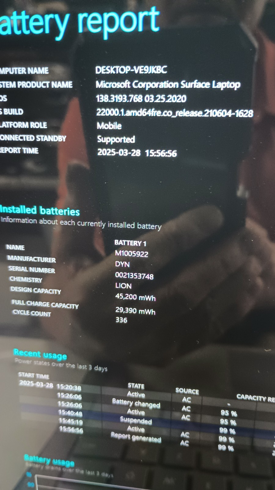 Surface Laptop (4048) w/charger.i5-7300U.8GB.13.5″2k Touch.256GB M.2.W11Pro