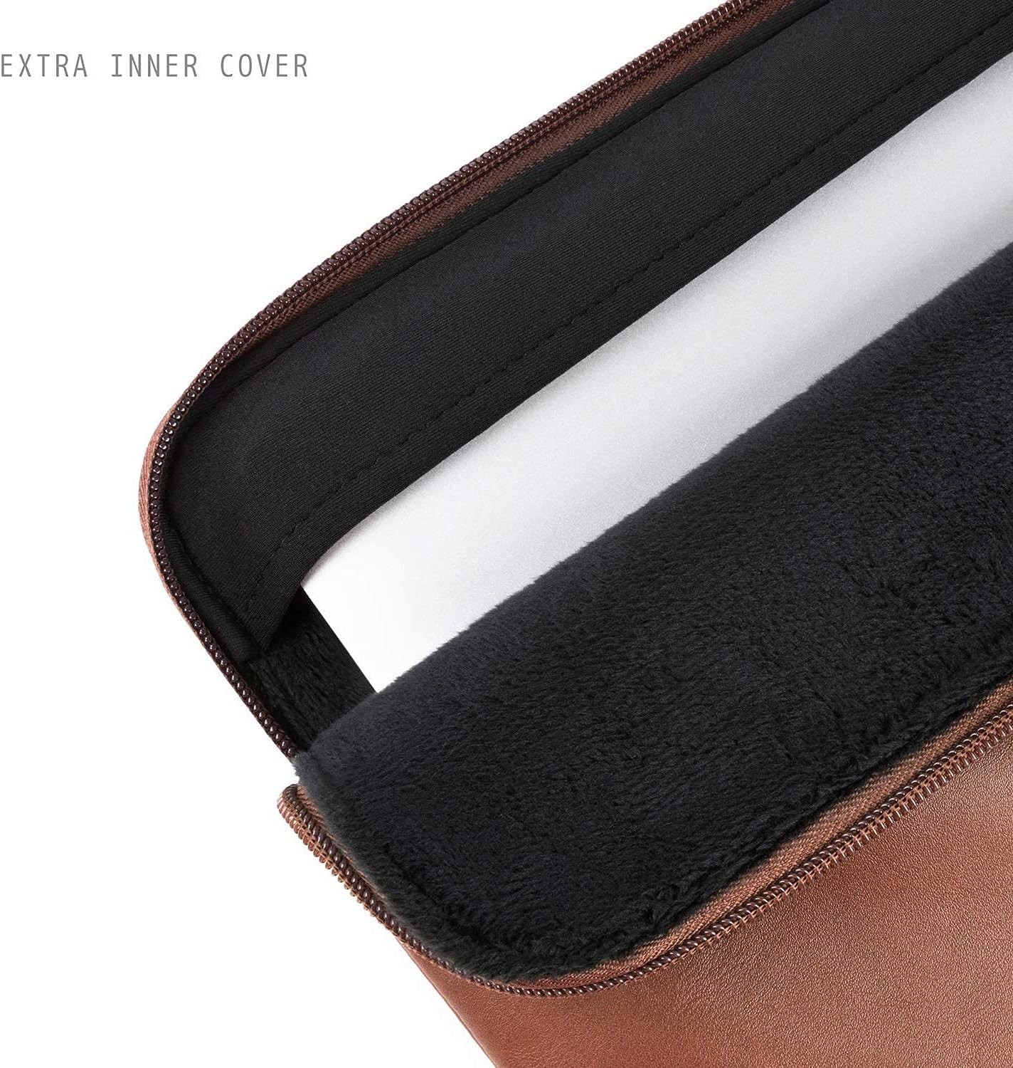 Sleeve for 15″ MacBook Air and 14″ MacBook Pro, Slim Protective PU Leather Bag