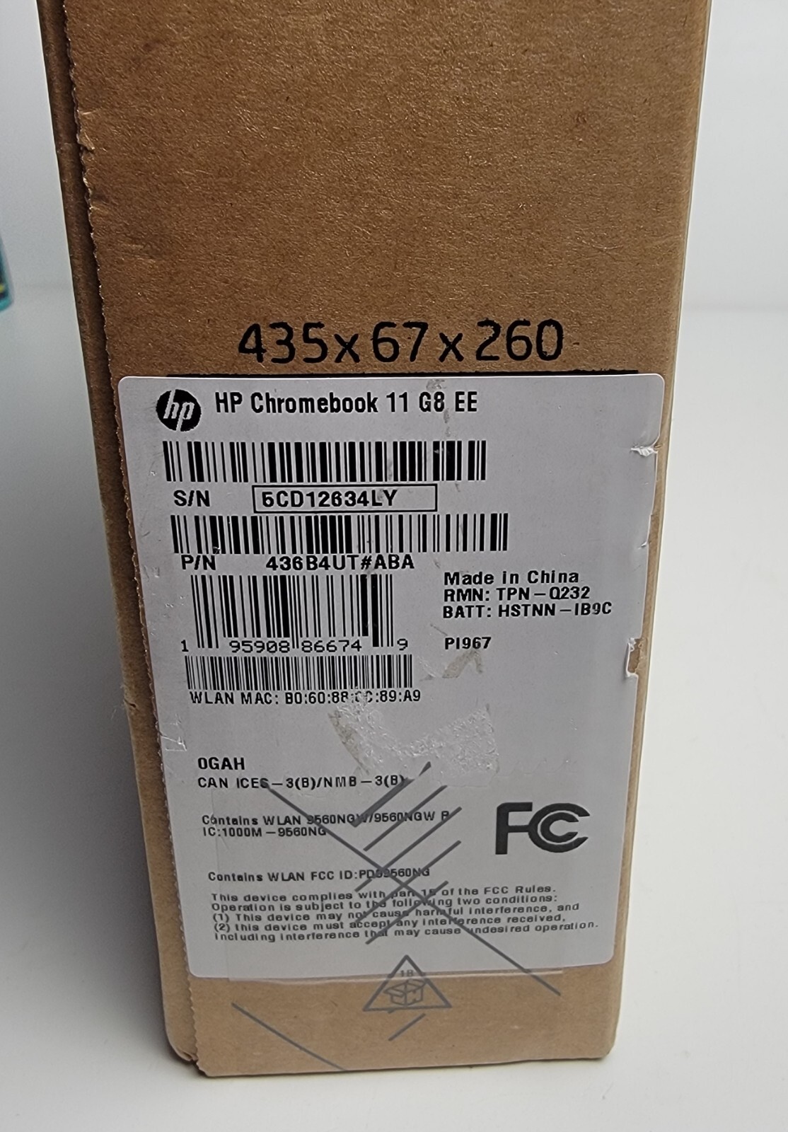 NEW HP Chromebook 11 G8 EE laptop 436B4UT #ABA new in accidently opened box