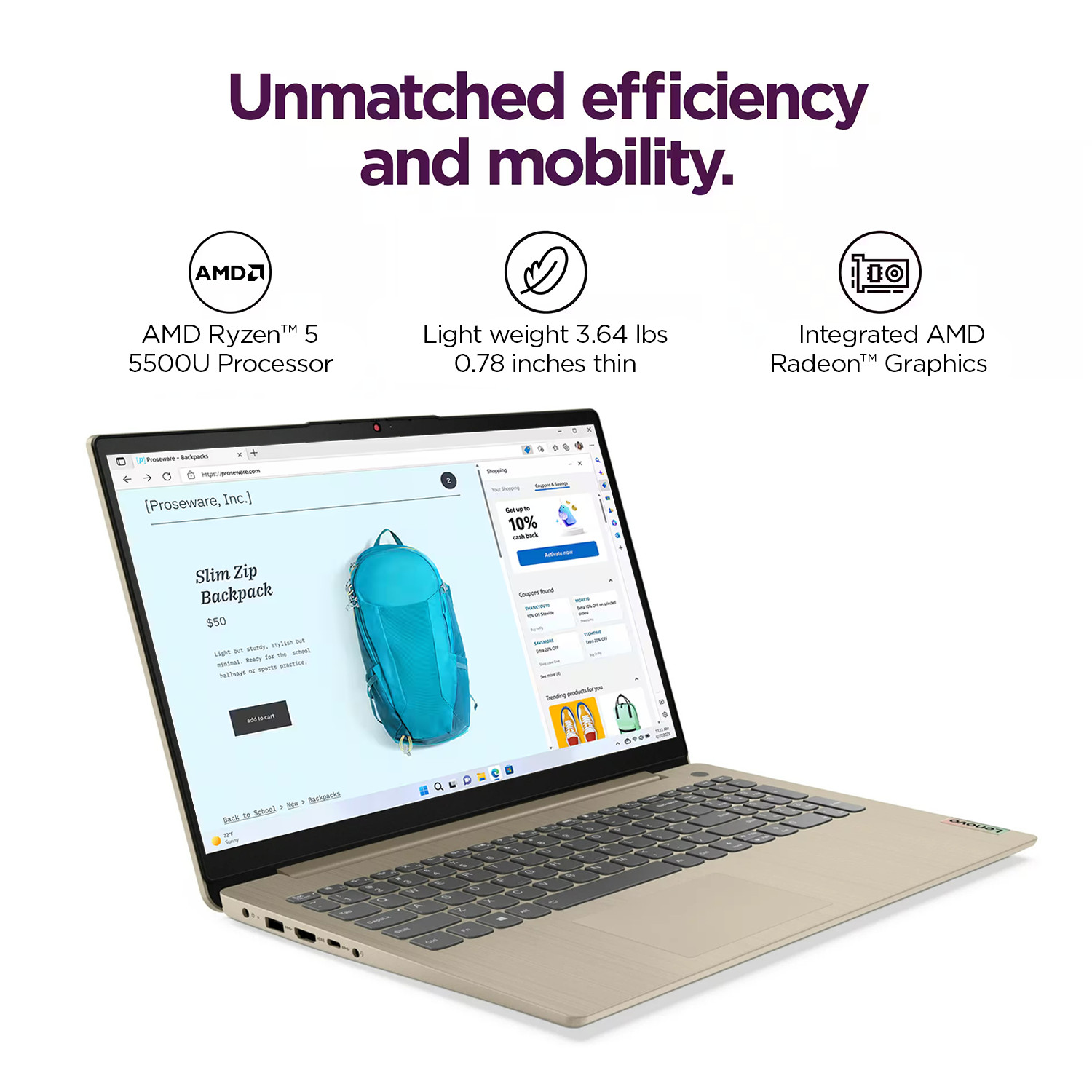Lenovo IdeaPad 15.6″ FHD, AMD Ryzen 5, Upto 36GB RAM & 2TB SSD, Backlit Keyboard