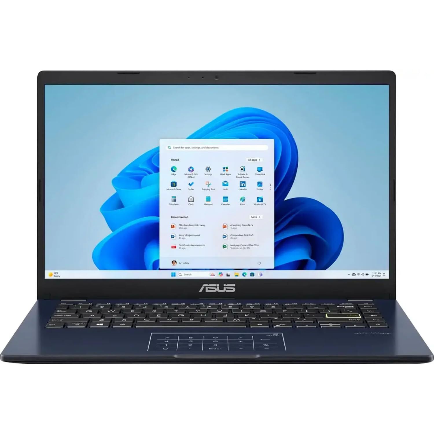 ASUS Laptop, 14-inch FHD, Intel N6000, 4GB RAM, 64GB eMMC Storage, Win 11 Home