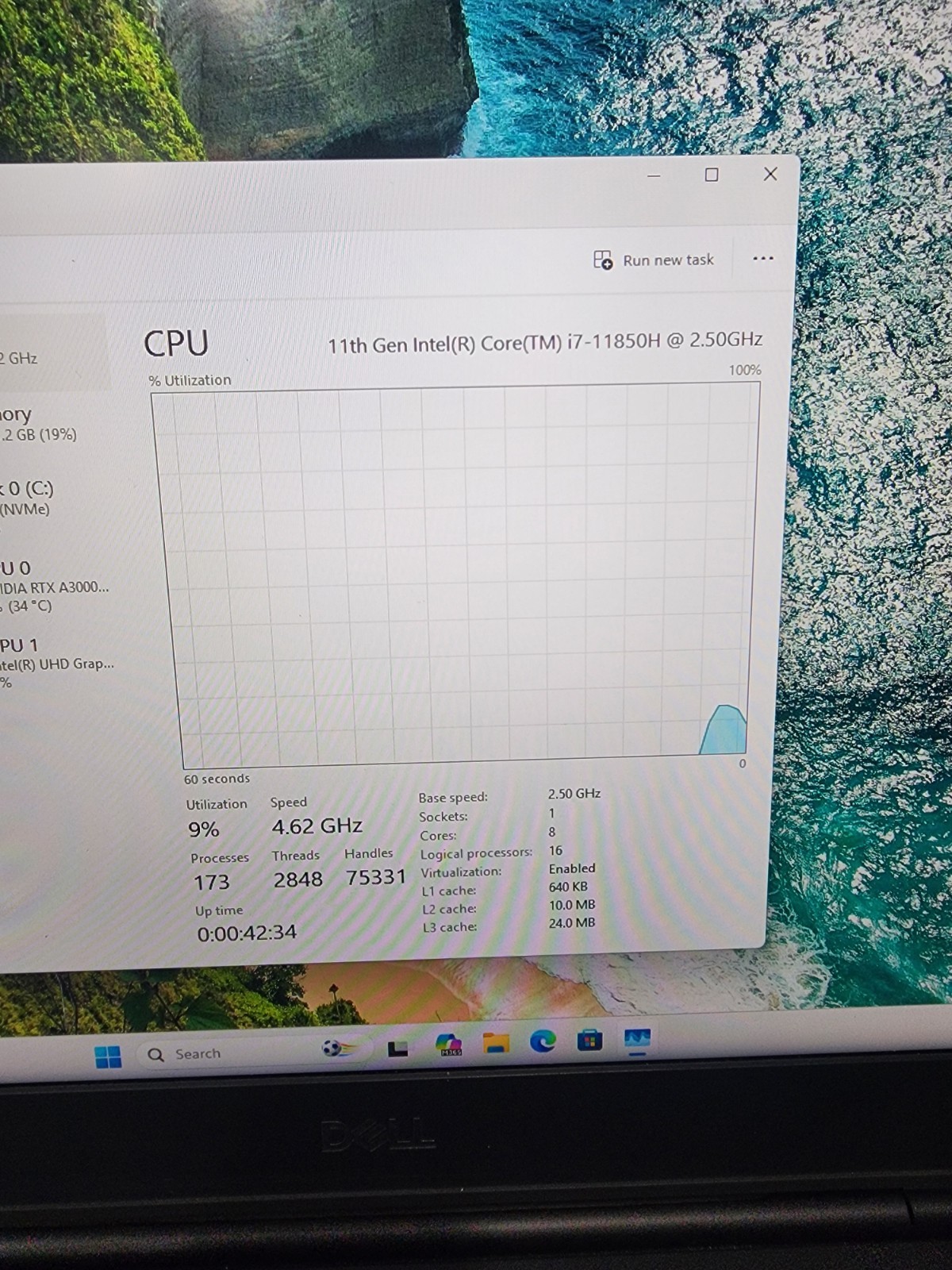 Dell Precision 7760 C GRADE i7-11850H – 32GB Ram – 512GB SSD – W11H – NO AC