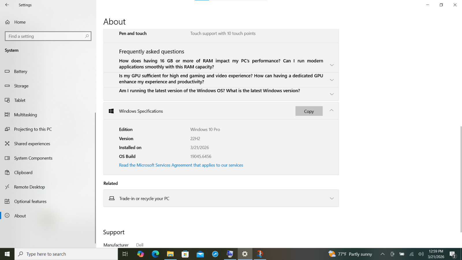 Dell Inspiron 5575 – AMD Ryzen 5 – 16GB RAM – 512GB SSD Windows 10 Pro