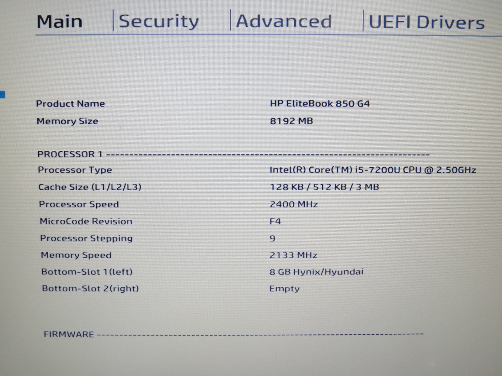 i5-7200U @ 2.5GHz 8GB DDR4 480GB 2.5″ SATA SSD HD 620 15.6″ No Batt/OS/AC