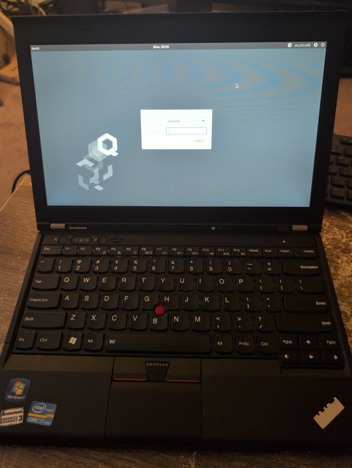 Heads/coreboot QubesOS Lenovo Thinkpad X230 Intel i7-3520m 16GB RAM 256GB mSata