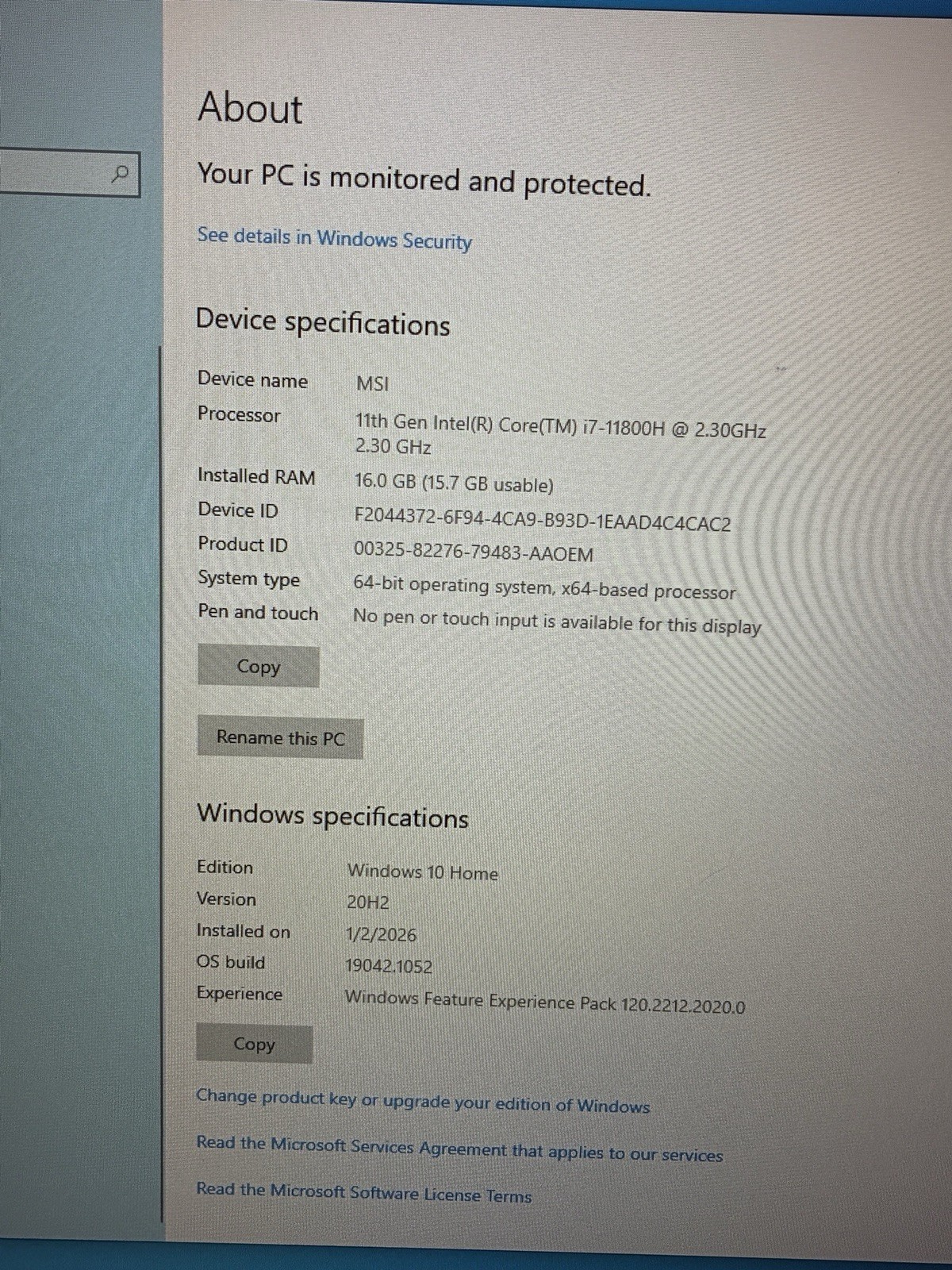 MSI Katana GF76 Gaming Laptop