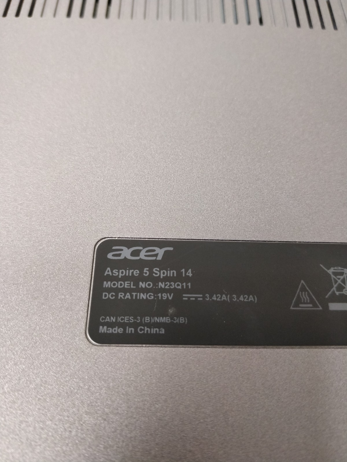 Acer A5SP14-51MTN INTEL CORE I7-150u@3.00GHz 8GB RAM NO DRIVE PARTS 9022