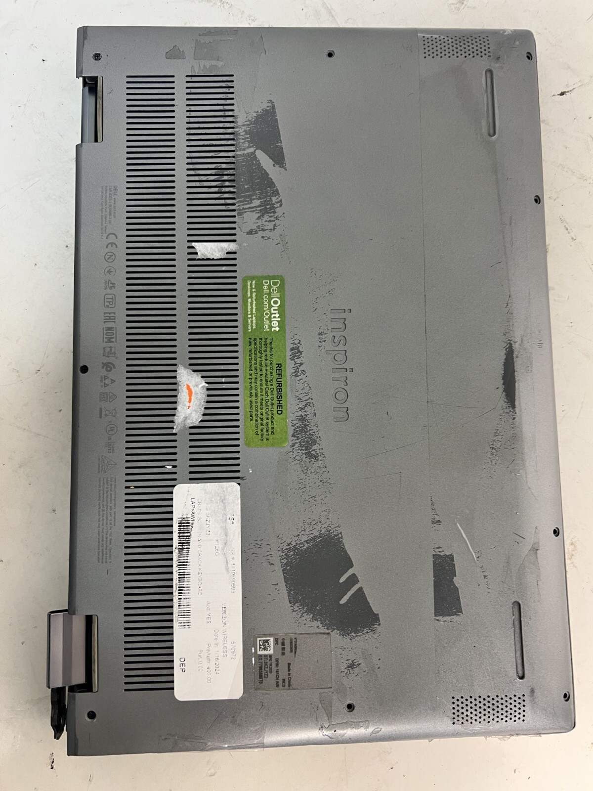 Dell Inspiron 5400 2-in-1 Broken Screen No SSD AS-IS i7-1065G7 1.60 GHz 8 GB Ram