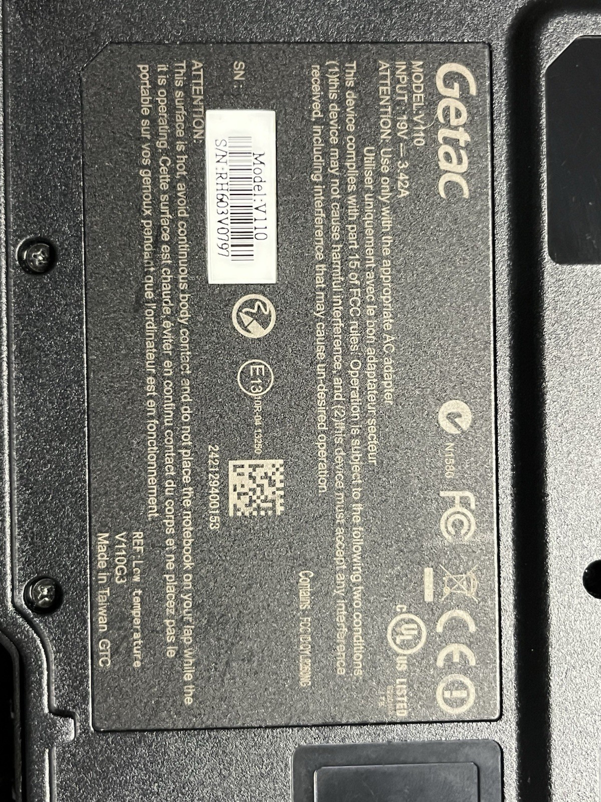 *FIRESALE* Getac V110 G3 Rugged Laptop Touchscreen i7 8GB *READ DESCRIPTION *