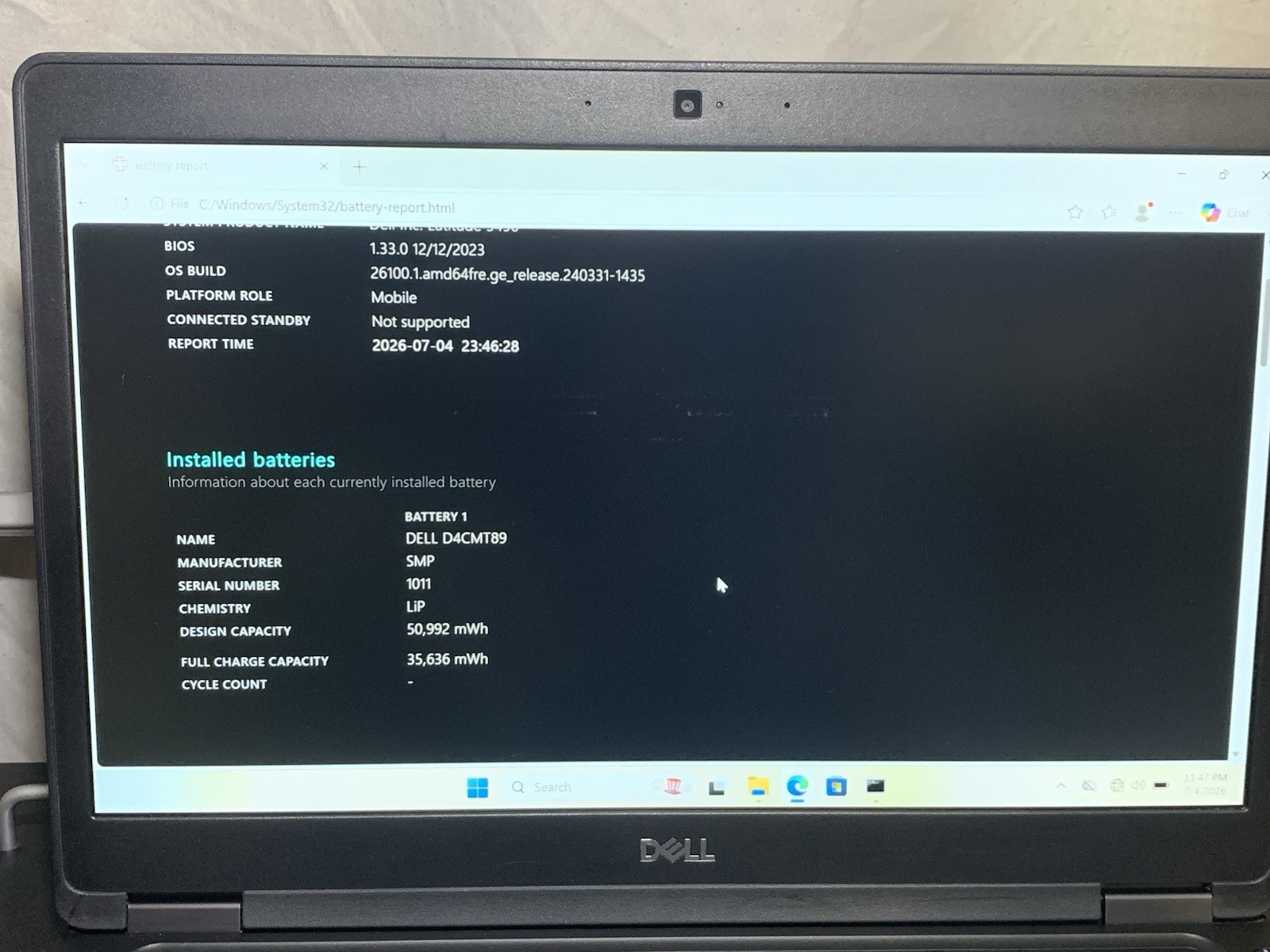 Dell Latitude 5490 i5-8350U 8GB 256GB SSD Win11 14in FHD Black