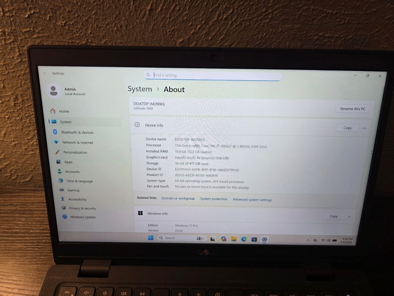 Dell Latitude 3420 | Intel i7 11th Gen | 16GB RAM | 512GB SSD | Win Pro 11