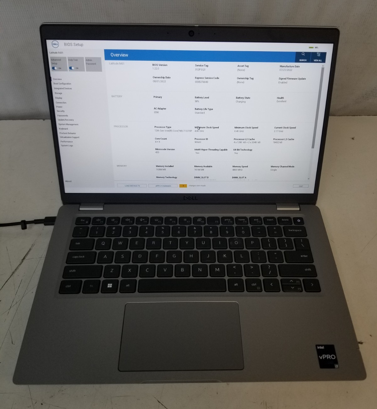 Dell Latitude 5431 14″ Intel i7-1270P 16GB DDR5 NO HDD NO OS/ FREE DELIVERY