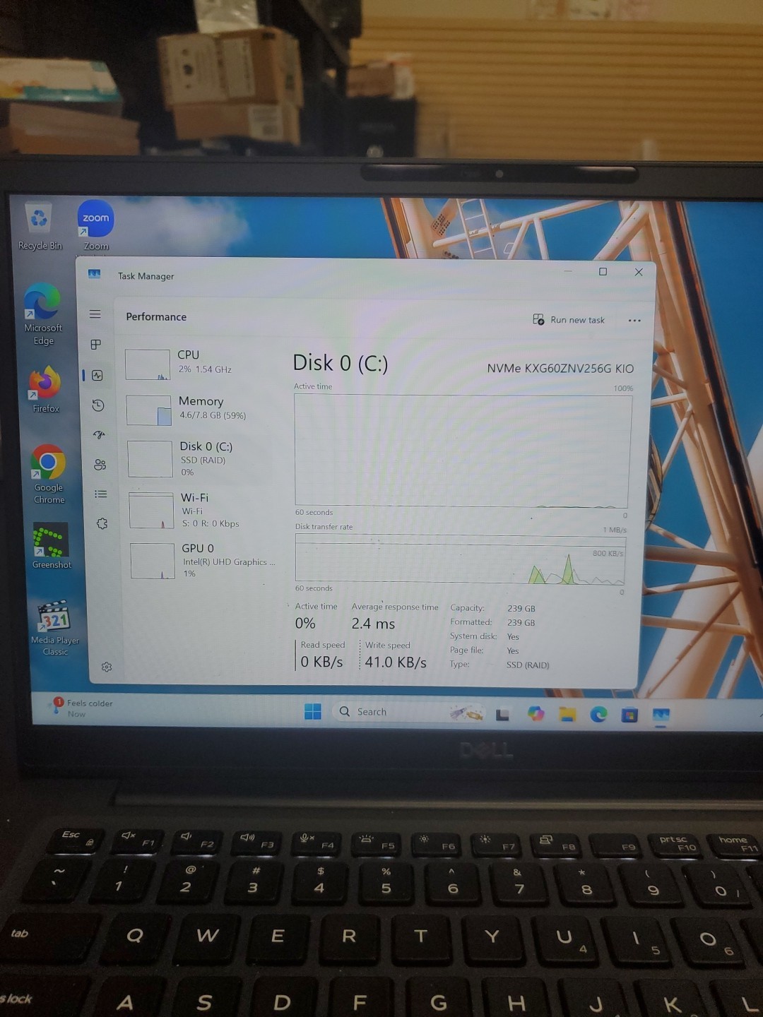 Dell Latitude 7400 14″ i5-8365U 8GB 256gb SSD Laptop W11P 123125-1