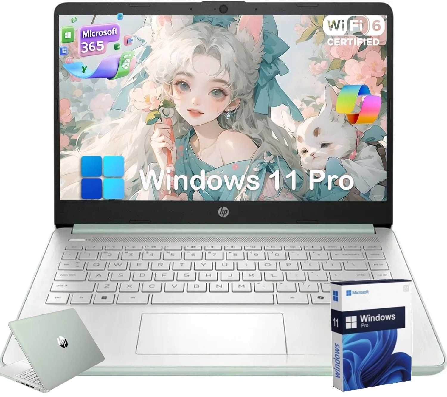 HP 14 Laptop computer 14 inch Intel Processor N150 UPTO 16GB RAM 384GB Win11Pro