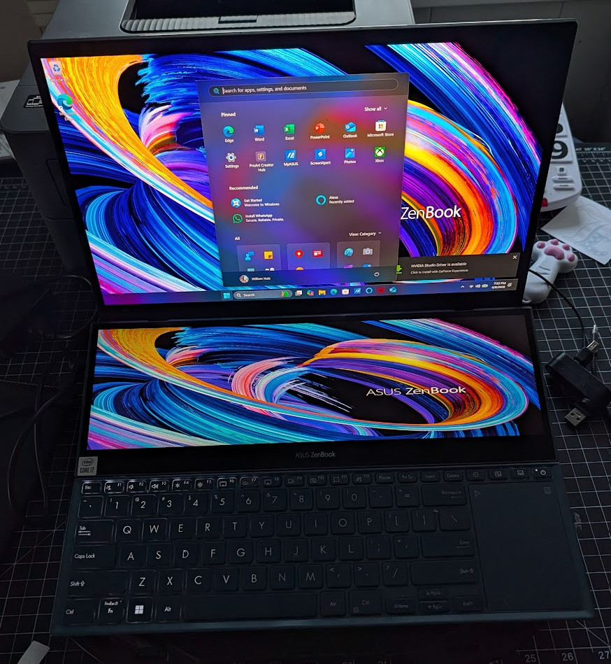ASUS ZenBook Pro Duo 15.6 inch (1TB, RTX3070, i7 10th Gen, 2.6GHz, 16GB)…