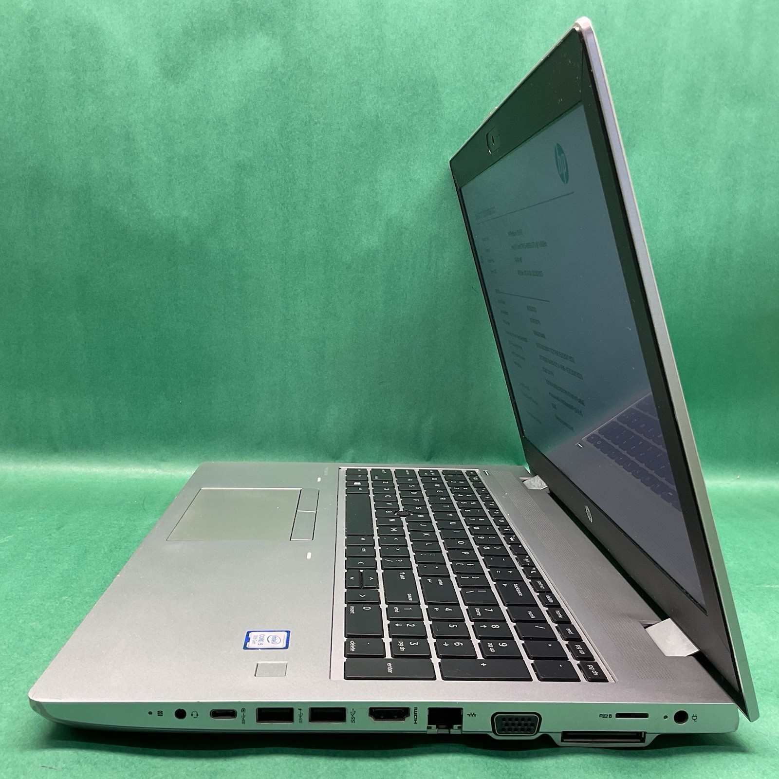 HP Probook 650 G5 – Powers On – NO HARD DRIVE- Untested