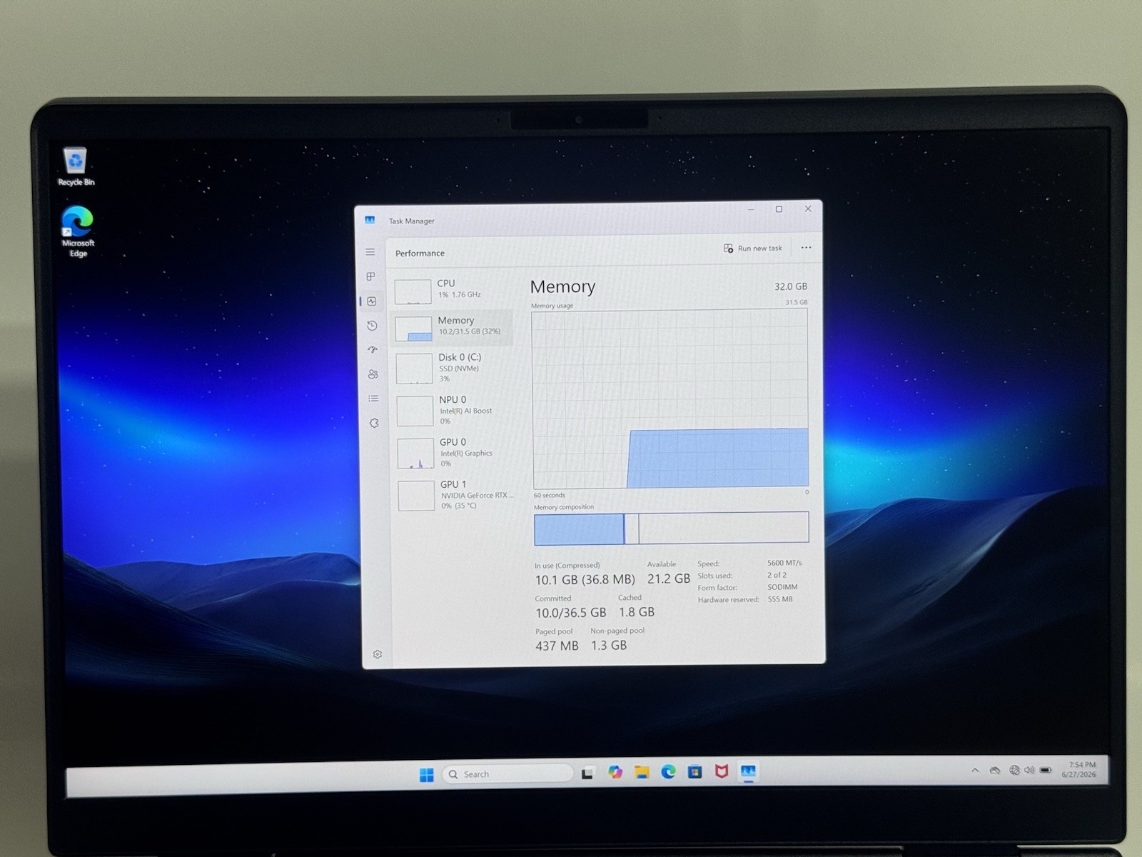 Dell Alienware 16X Aurora 240Hz QHD+ 2.7 GHz Ultra 9 275HX 32GB 1TB SSD RTX 5060