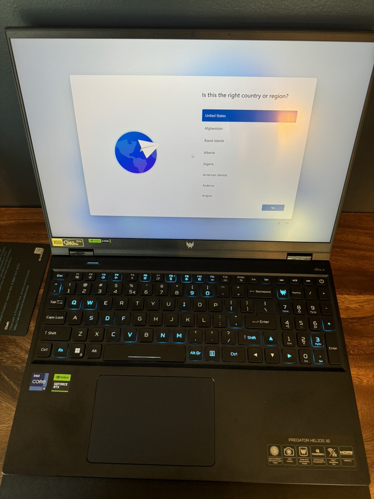 Acer Predator Helios 16 16″ (1TB SSD, Intel Core i9-13900HX, 2.20GHz, 16GB RAM,