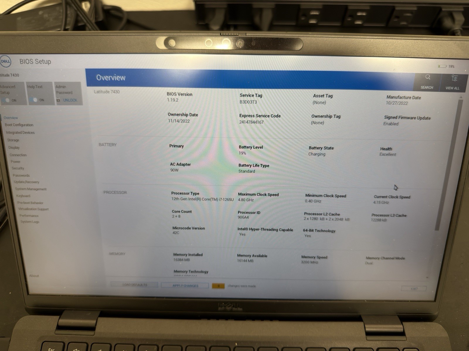 Dell Latitude 7430, i5‑1245U 16GB NO SSD BIOS LOCKED READ DESCRIPTION