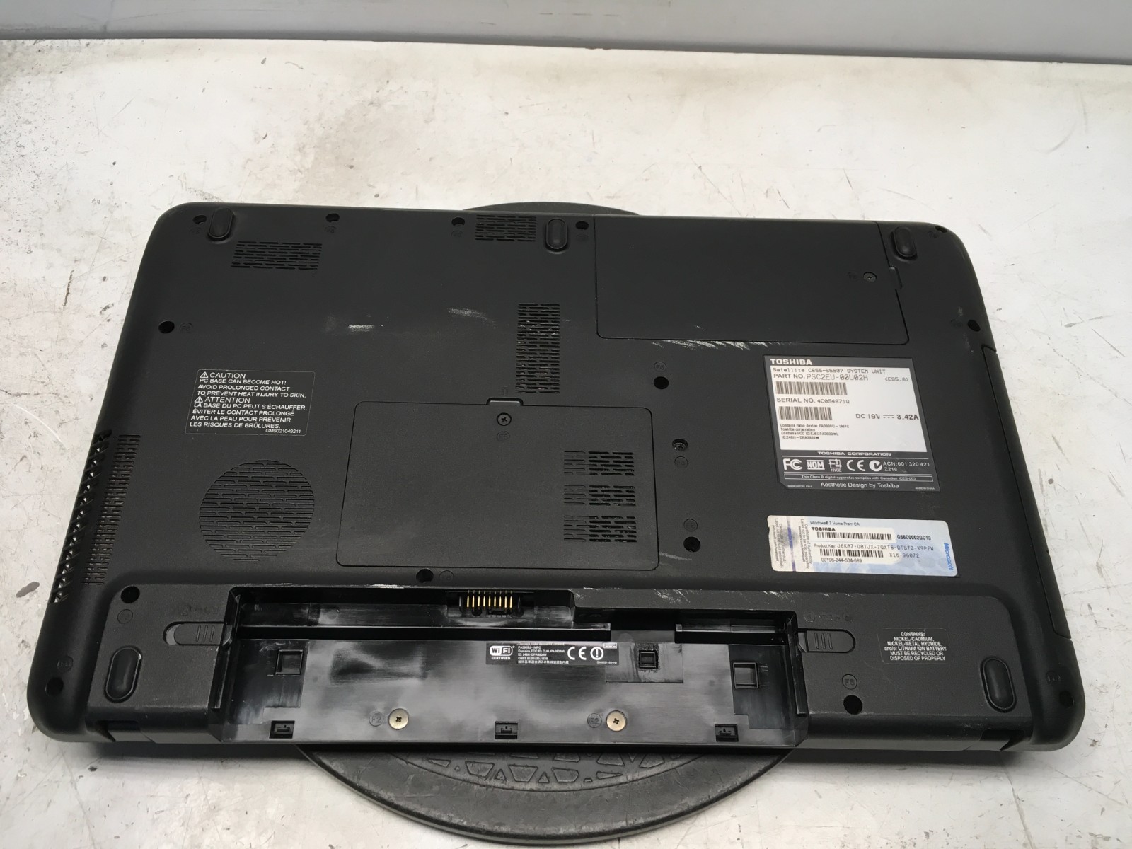 Toshiba Satellite C655-S5507 Intel Pentium B960 2.2GHz 4 GB NO HDD