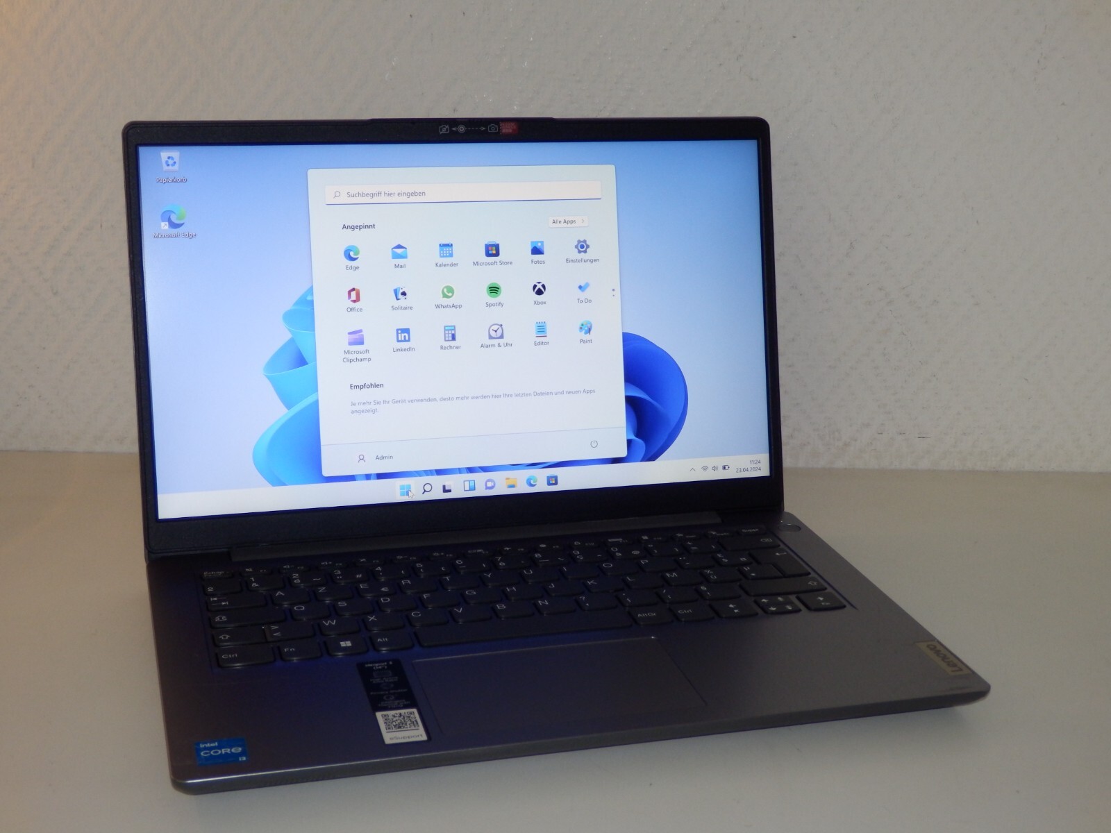 Lenovo IdeaPad 3 14ITL6, Intel i3-1115G4, 8GB Ram, 256GB SSD, 14″ FHD, Intel UHD