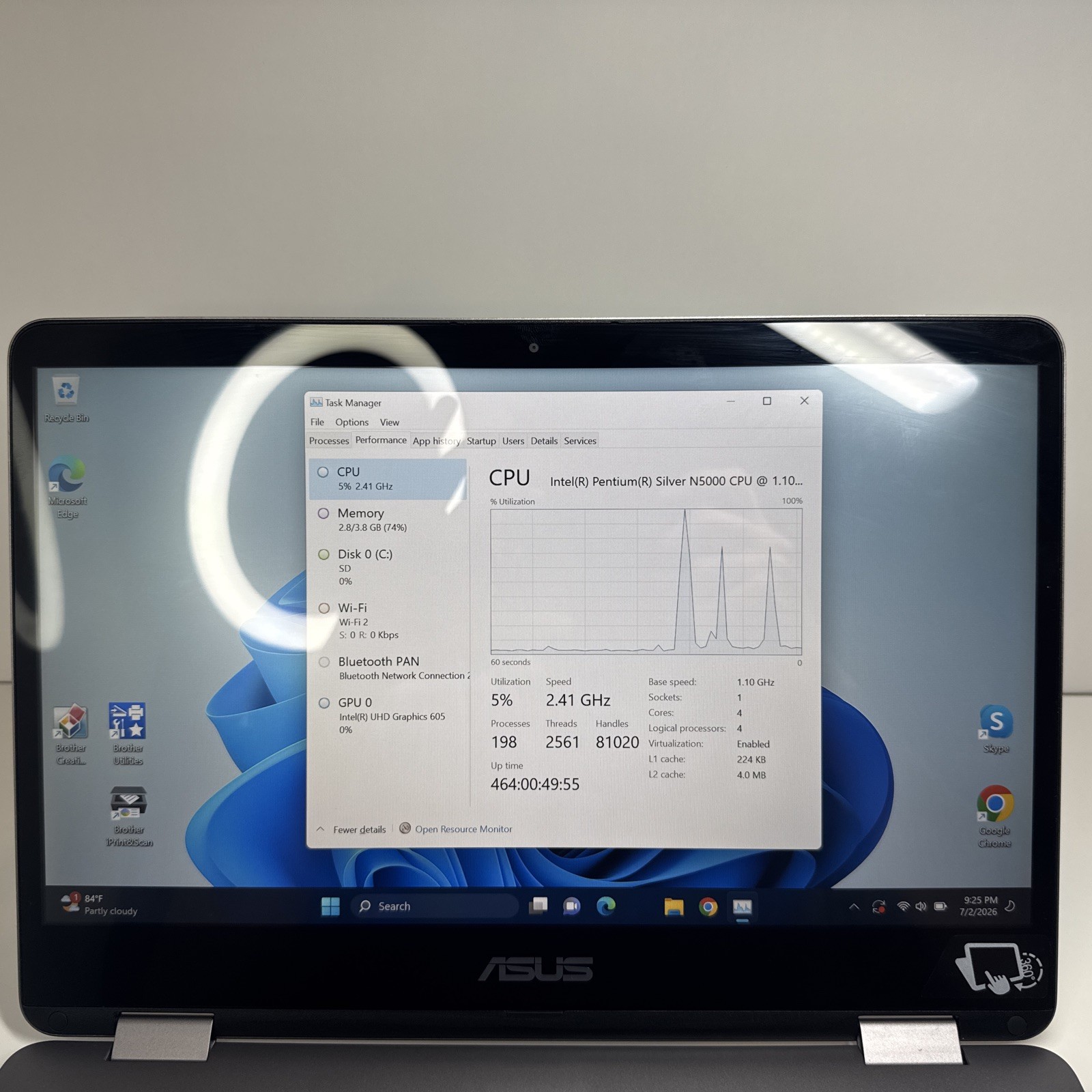 ASUS VivoBook Flip 14 TP401M 14″ Touch Screen Fold Laptop Win 11 Pro 64 GB SSD