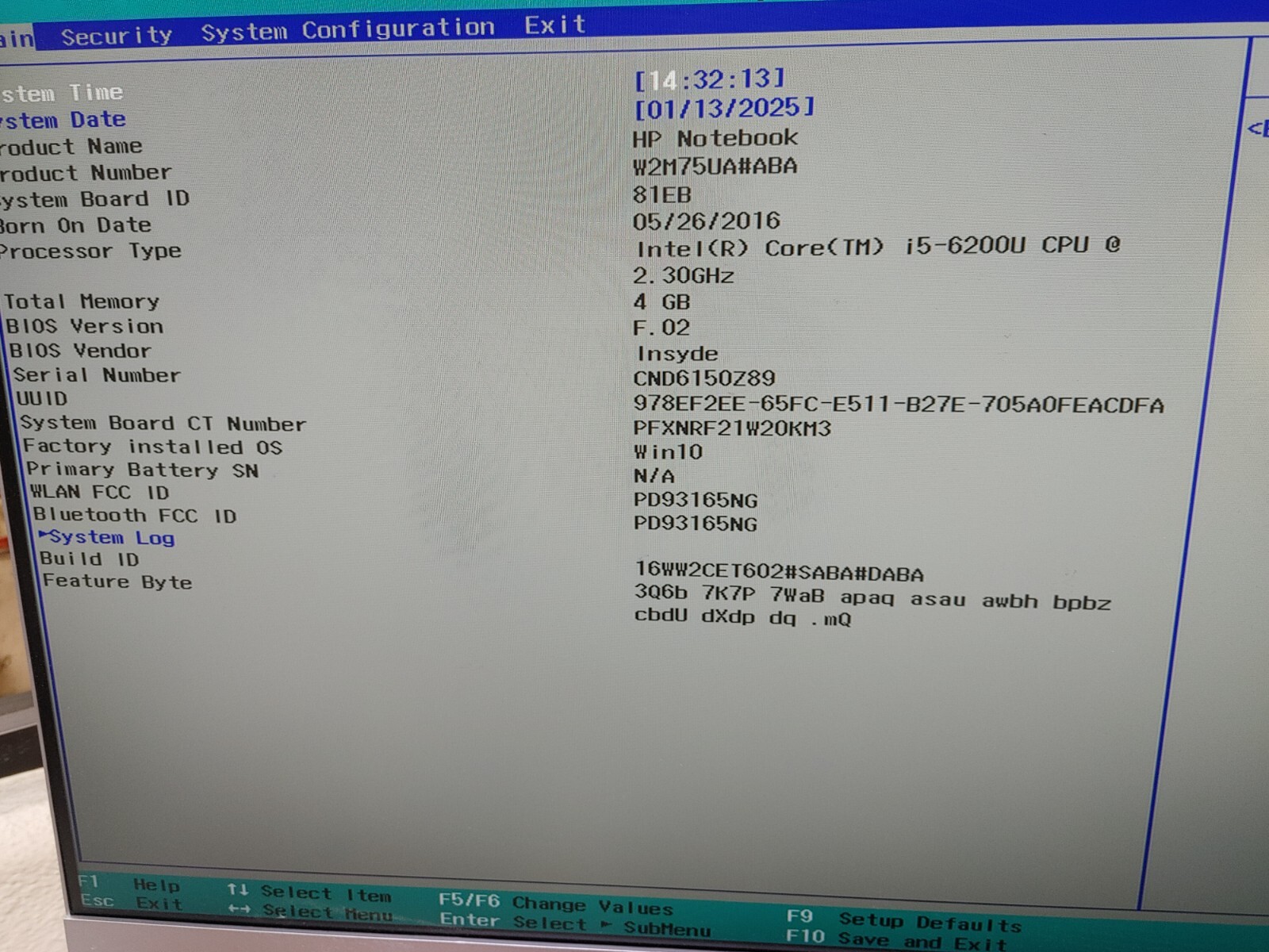 HP Notebook Core i5 6200U@ 2.30GHz, NO RAM , NO HD( Selling Motherboard)