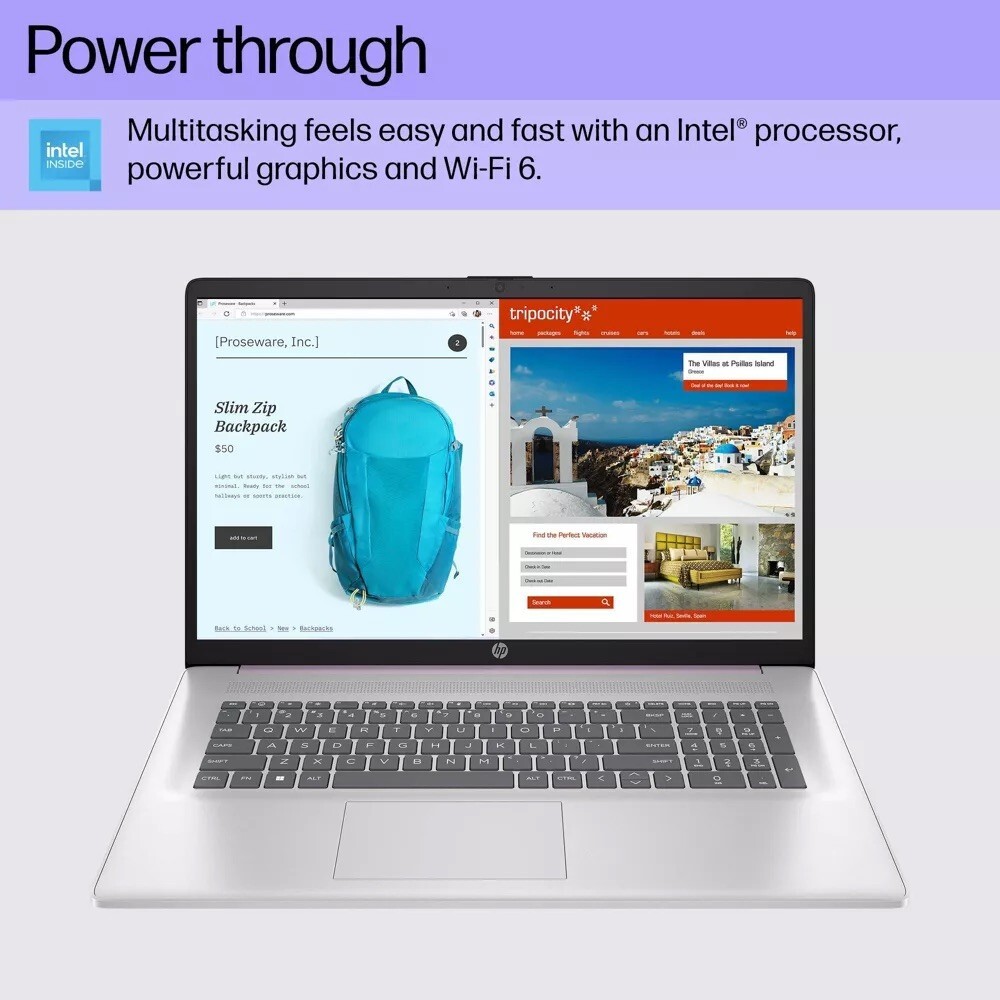 HP Laptop 17.3″ HD+ Intel N200 Up to 32GB RAM& 2TB SSD Win11 Pro+OFFICE Lavender