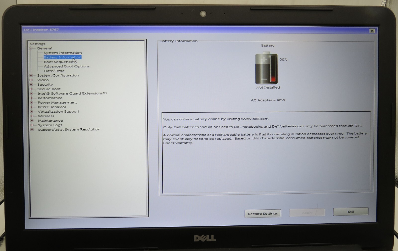Dell Inspiron 17 5767-17.3″-i7-7500U@2.70GHz-16GB RAM-250GB 2.5 SSD-NO OS *READ*