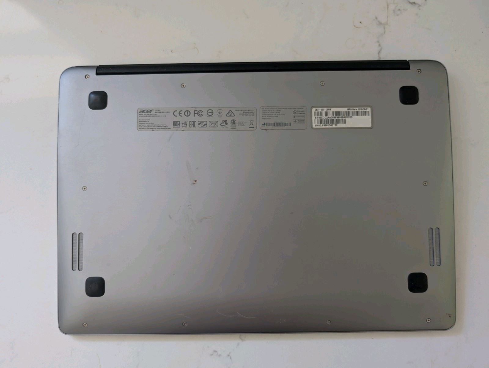 Acer Chromebook 14″ CB3-431-C5FM 1.6 GHz Intel Celeron N3160 4GB DDR3 RAM