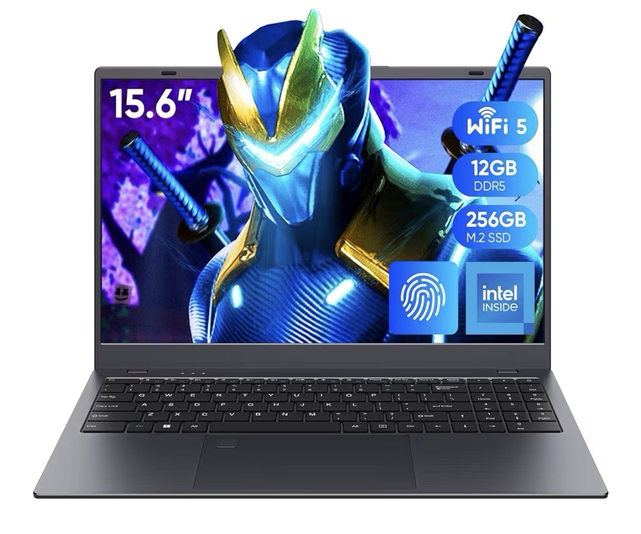 Coolby 15.6inch Laptop ,12GB RAM/256GB SSD, 1920×1080 IPS Display . Gray .H3