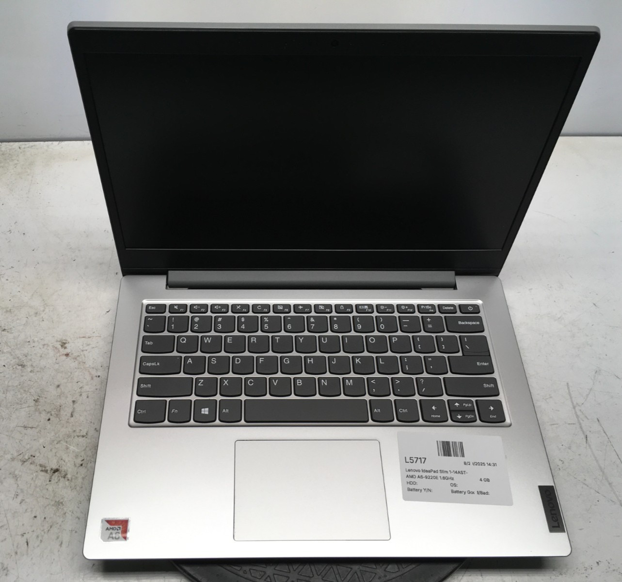 Lenovo IdeaPad Slim 1-14AST-05 AMD A6-9220E 1.6GHz 4 GB 64GB eMMC