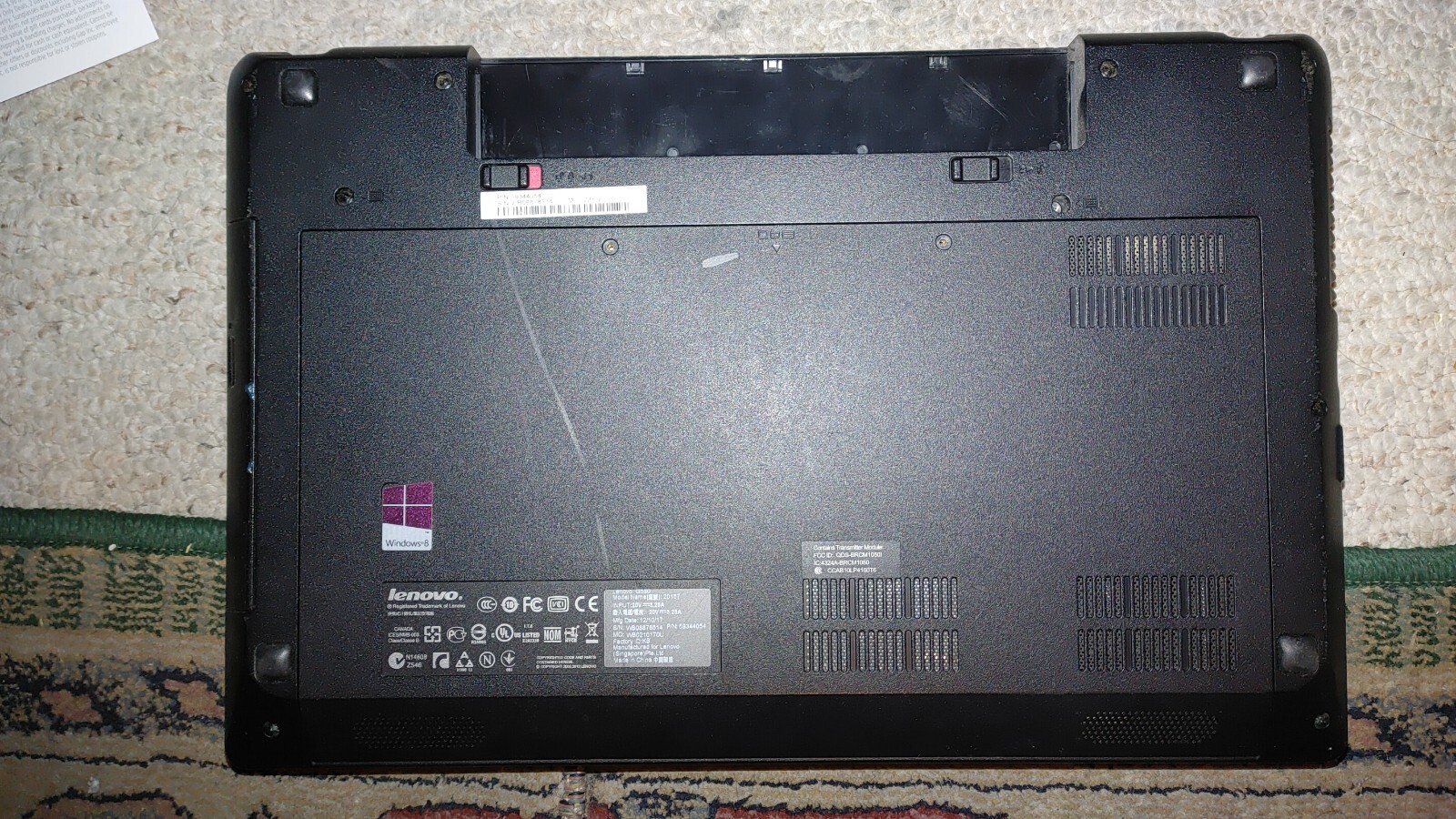 Lenovo G580 DC jack LCD display Hinges keyboard DVD caddy trackpad SD reader