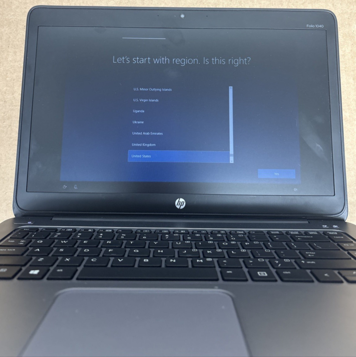 Hp Laptop EliteBook Folio 1040 8GB Ram 256GB SSD Intel HD Graphics