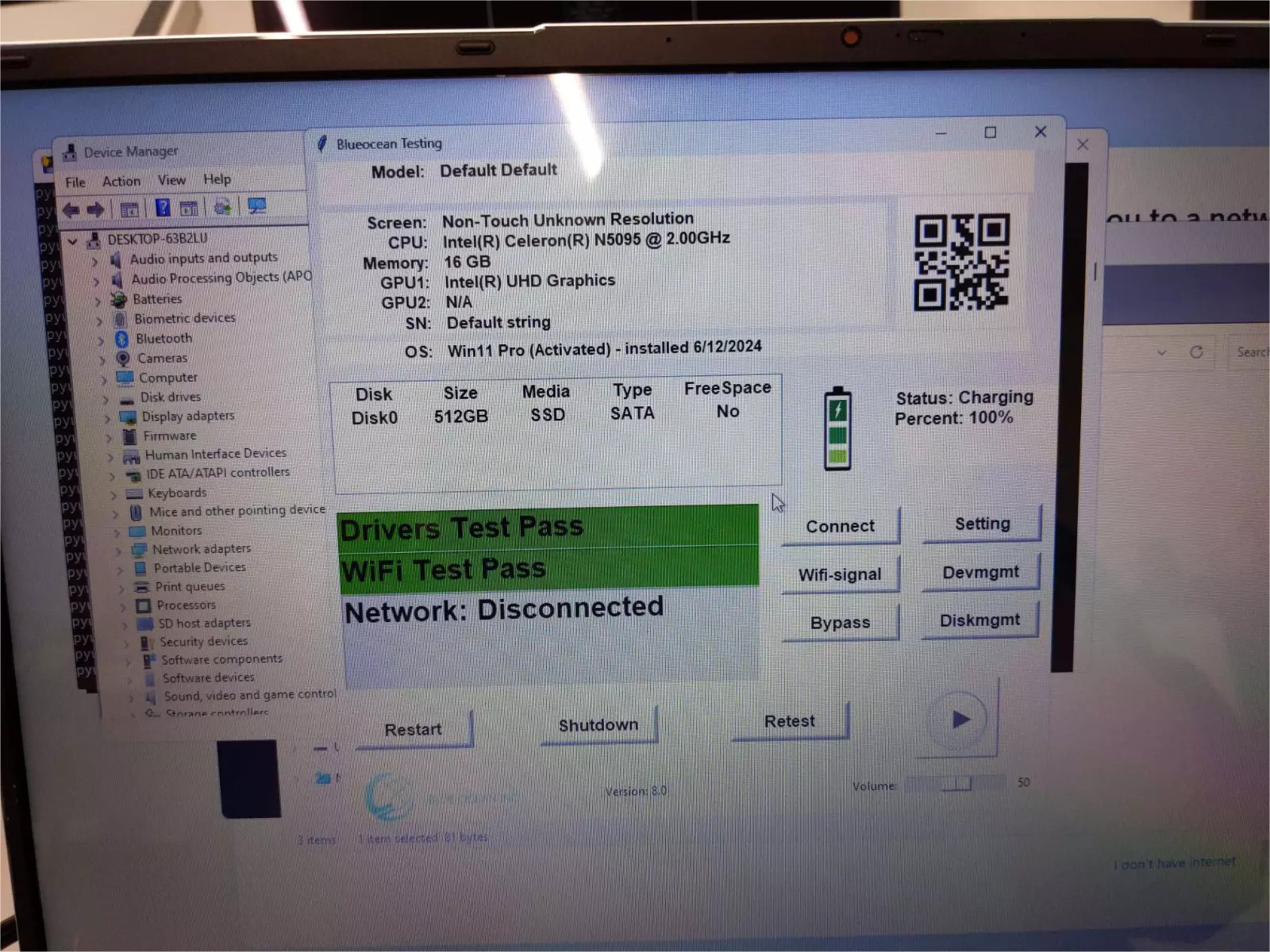 Laptop 16GB RAM 512GB SSD 17.3″ Intel Celeron N5095 Backlit KB Win11 Pro(Used)