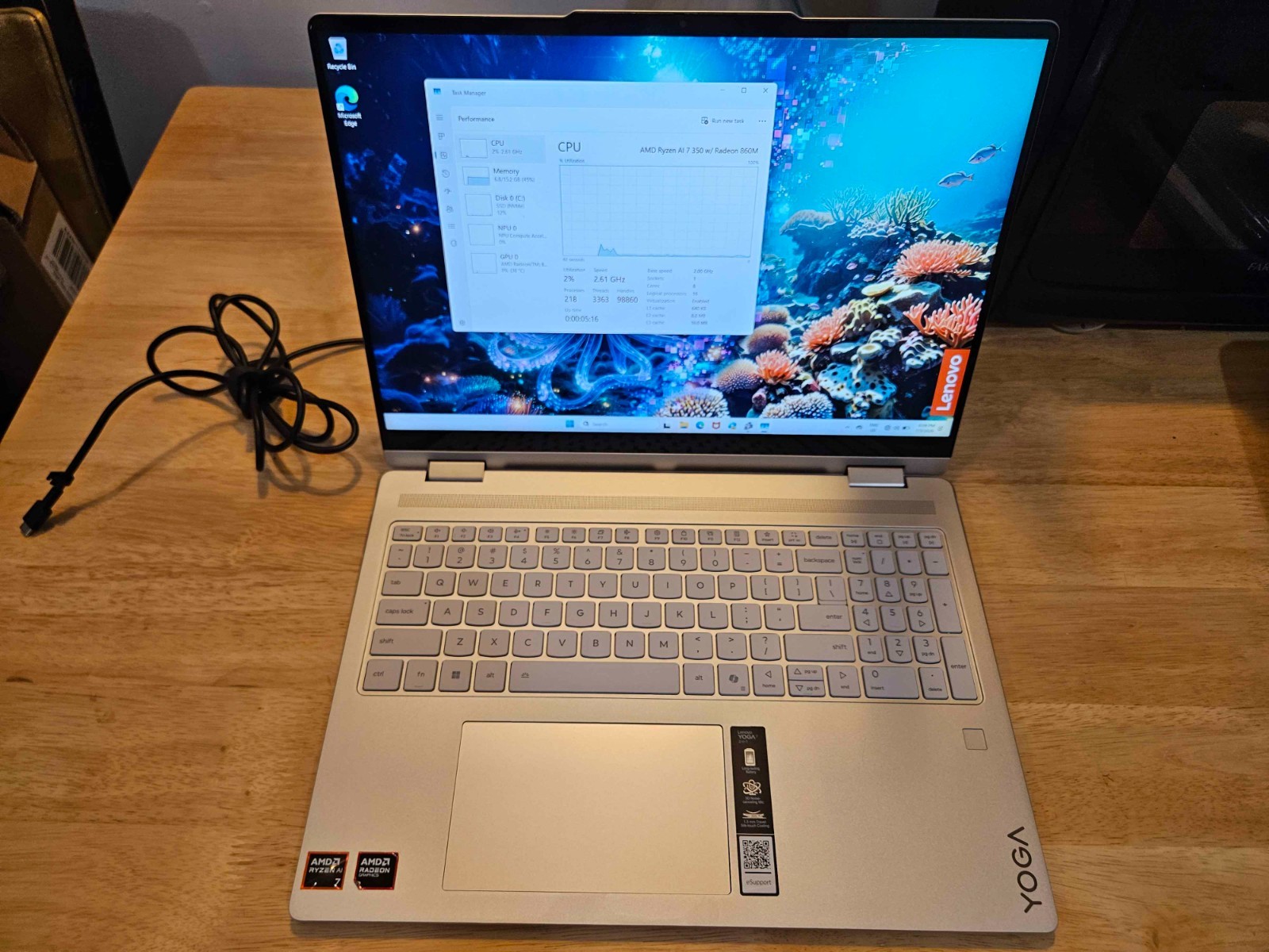 Lenovo – Yoga 7 2-in-1 16″ Ryzen AI 7 350 2.0GHz 16GB RAM 1TB SSD 83JU0003US