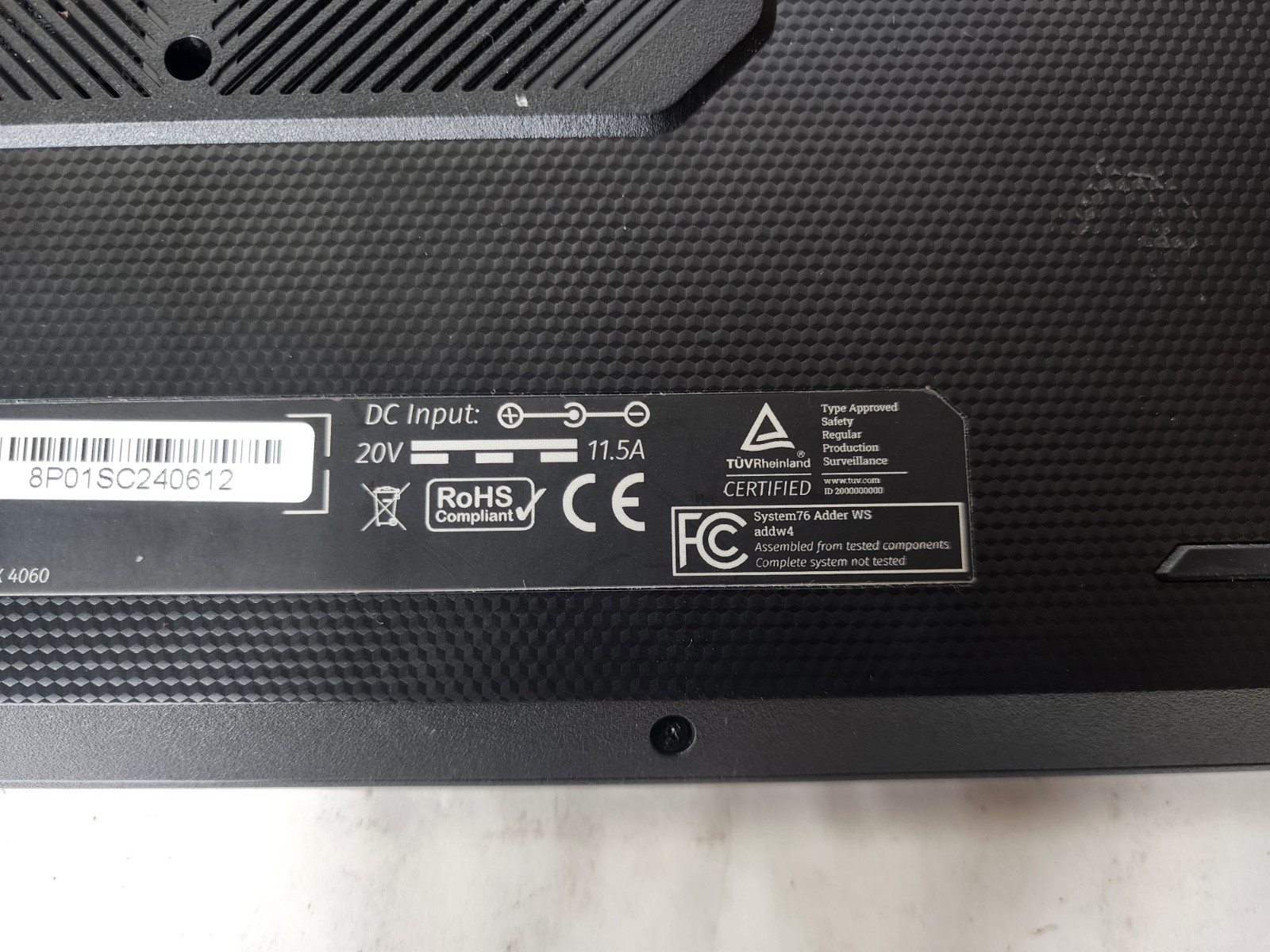 System76 Adder WS Laptop 64GB RAM 1tb Nvme Ssd Geforce Rtx 4060