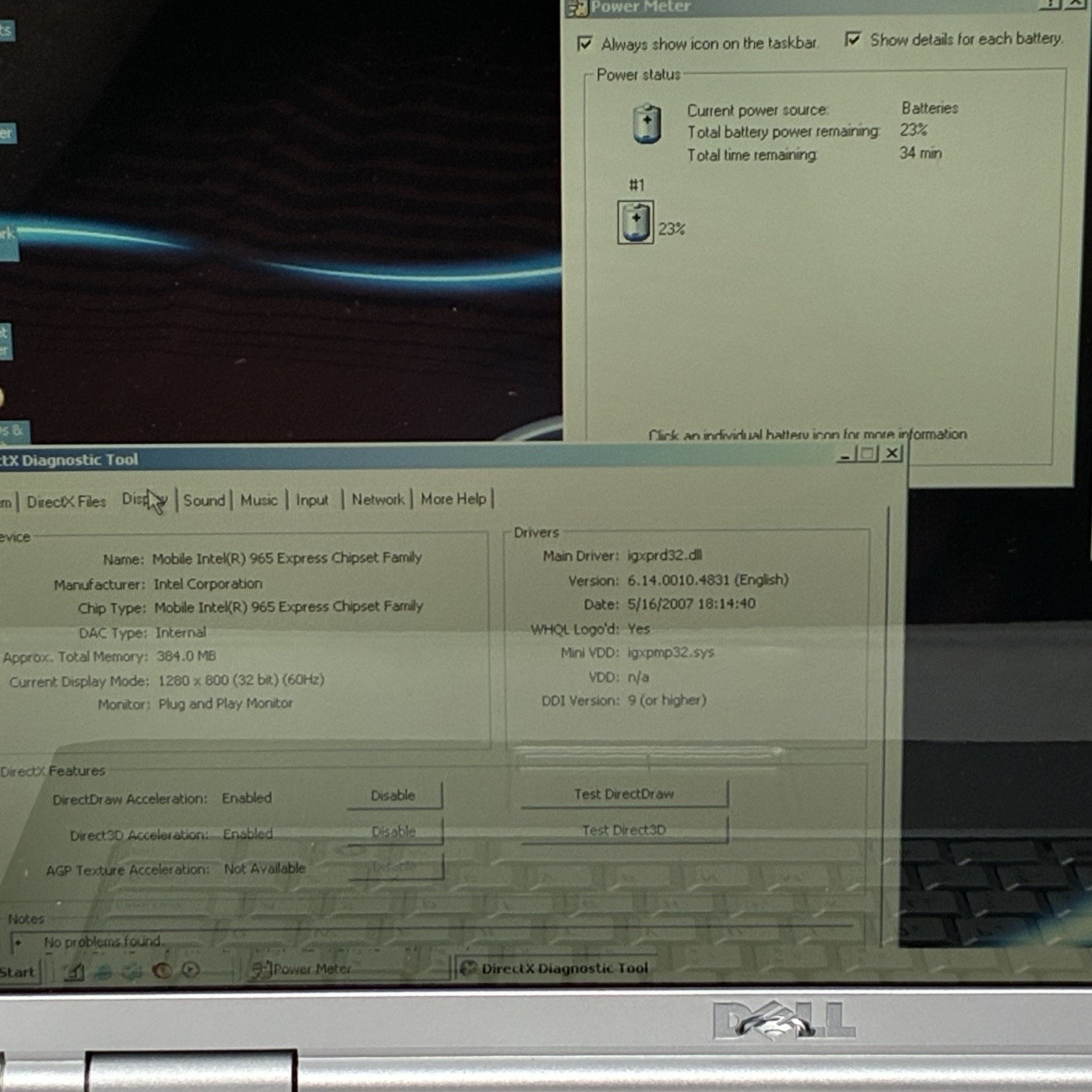 Dell Laptop Gaming/Work Good Batt Win2k Pro Charger Core2Duo Loaded