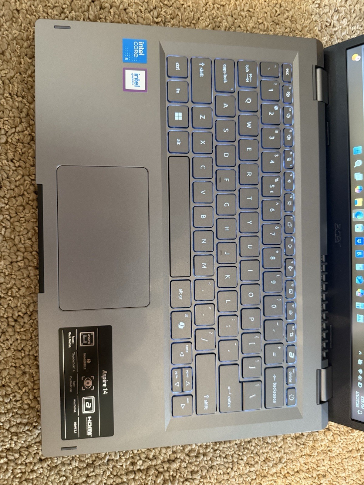 Acer Aspire 14 A14-51M-515G 14″ WUXGA IPS Intel Core 5 120U 16GB RAM 512GB SSD