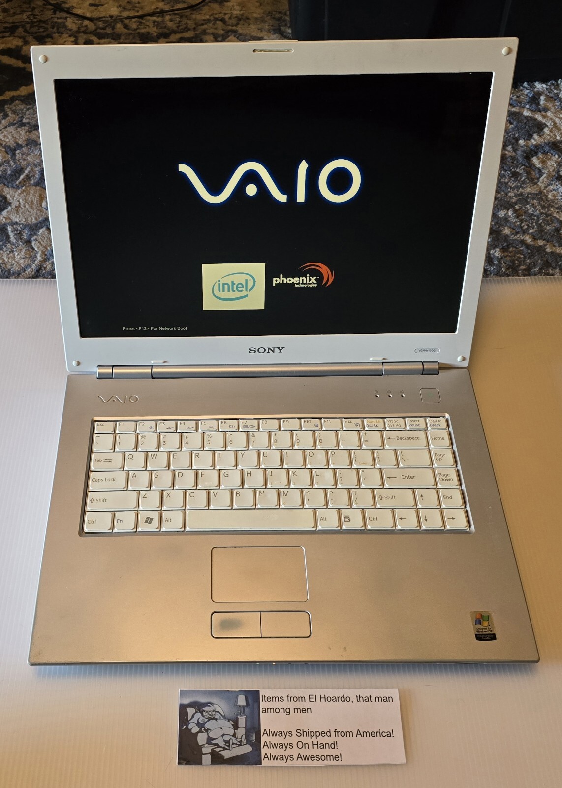 Sony Vaio VGN-N130G PCG-7T1L 1GB ram 80gb hdd 1.6ghz Core Duo Tested READ FIRST