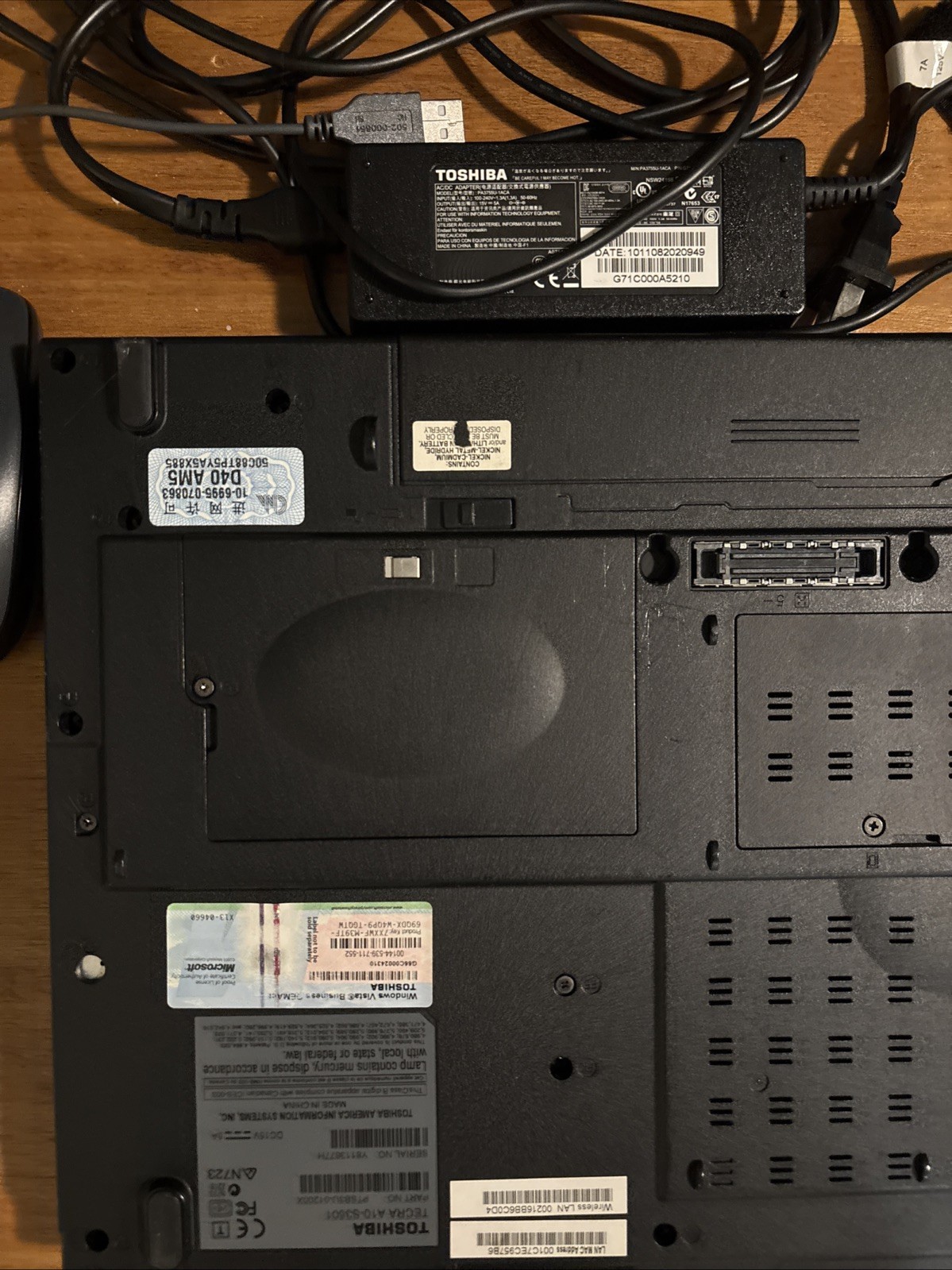 Toshiba Laptop For Parts Or Fixable With Charger