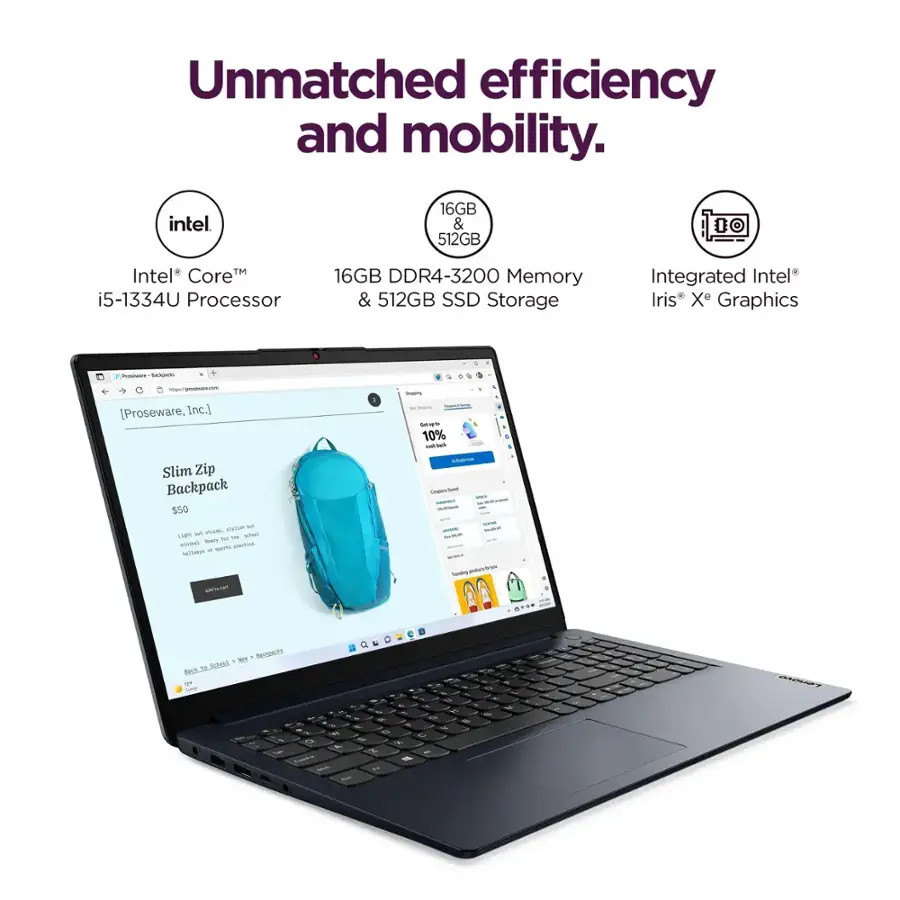 New Lenovo Ideapad 15.6″ FHD Touchscreen Intel i5-1335U/8GB/256GB/Win11 Laptop