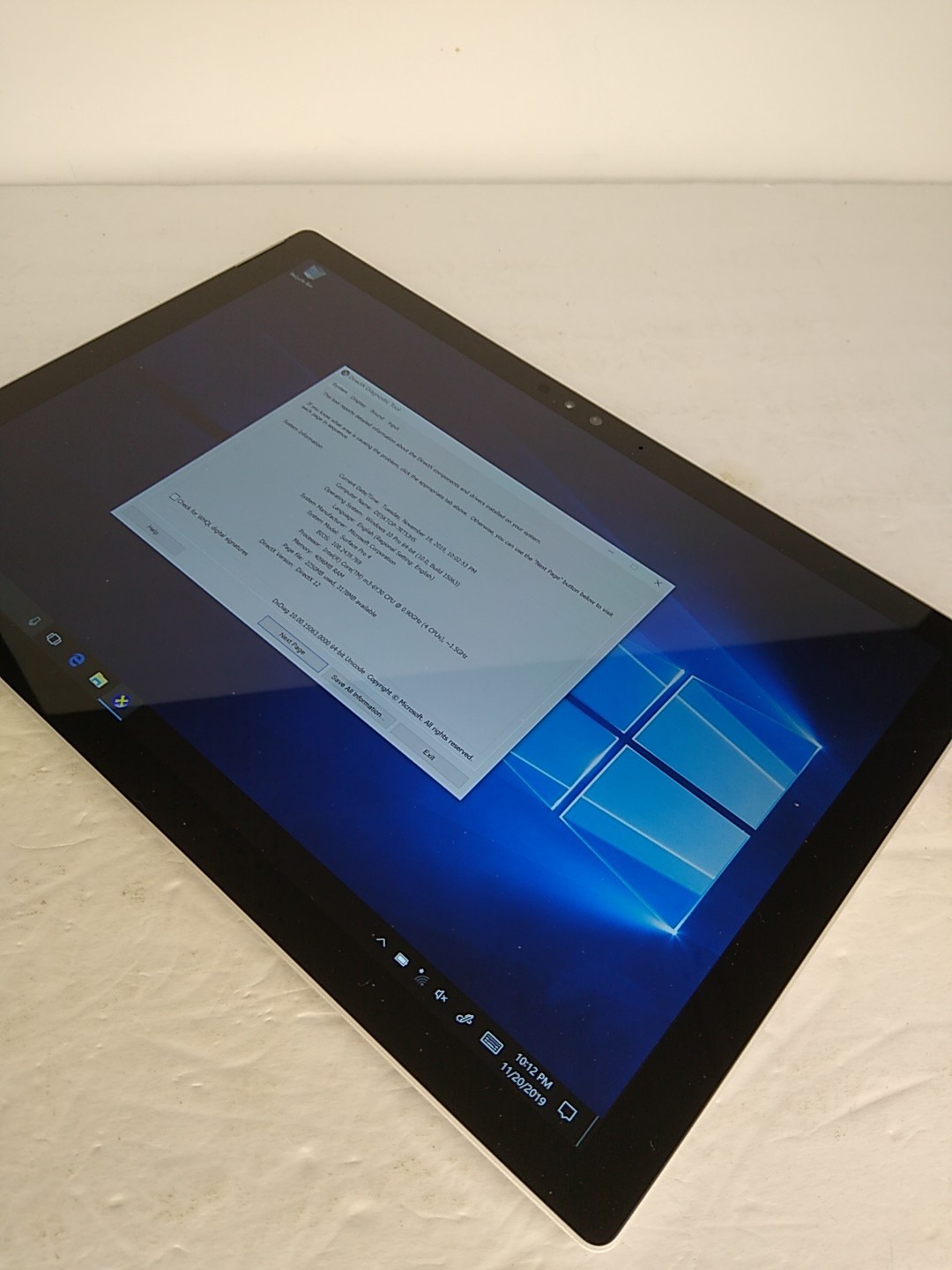 USED Microsoft Surface Pro 4 1724 009794 663653 128gb Factory Reset