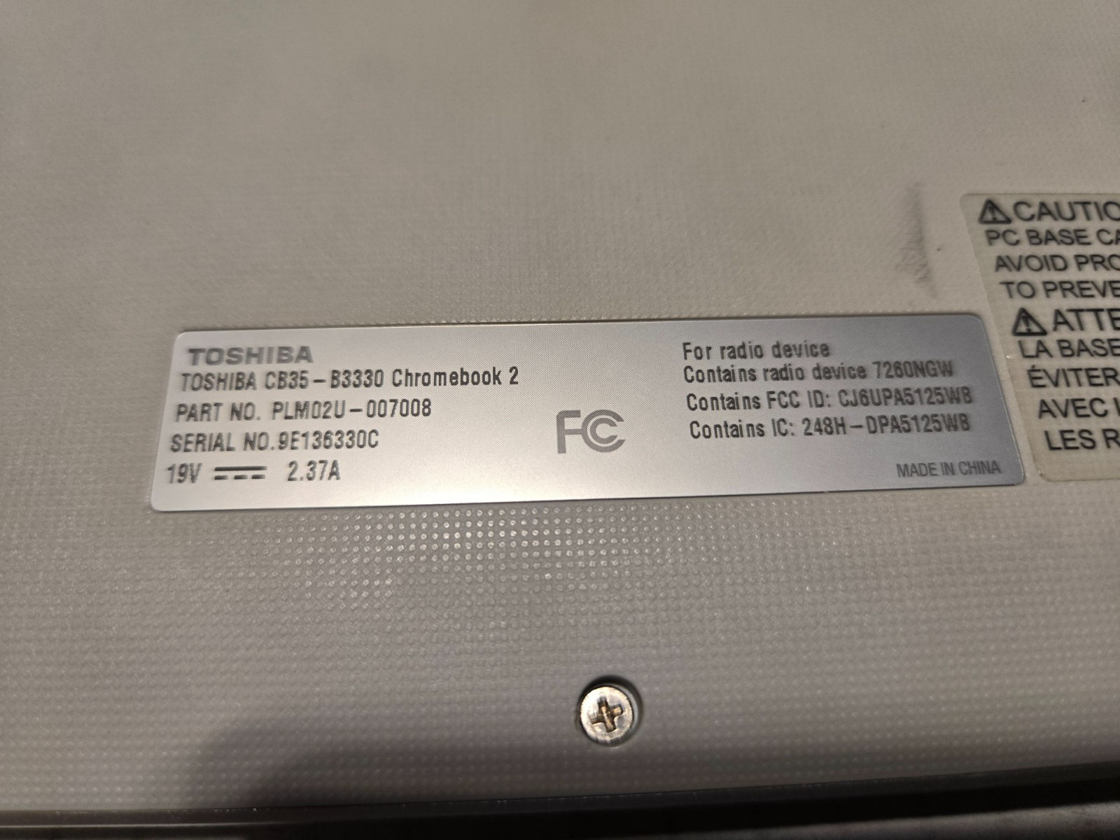 Toshiba CB35-C3300 Chromebook 2 13.3″ Celeron N2840 2GB RAM 16GB BT -Linux Ready