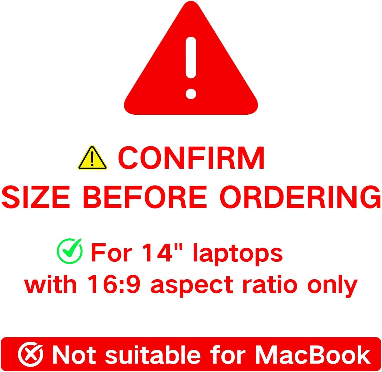 Removable Anti Glare Laptop Privacy Screen 14 Inch 16:9 for Dell Lenovo Acer Asu
