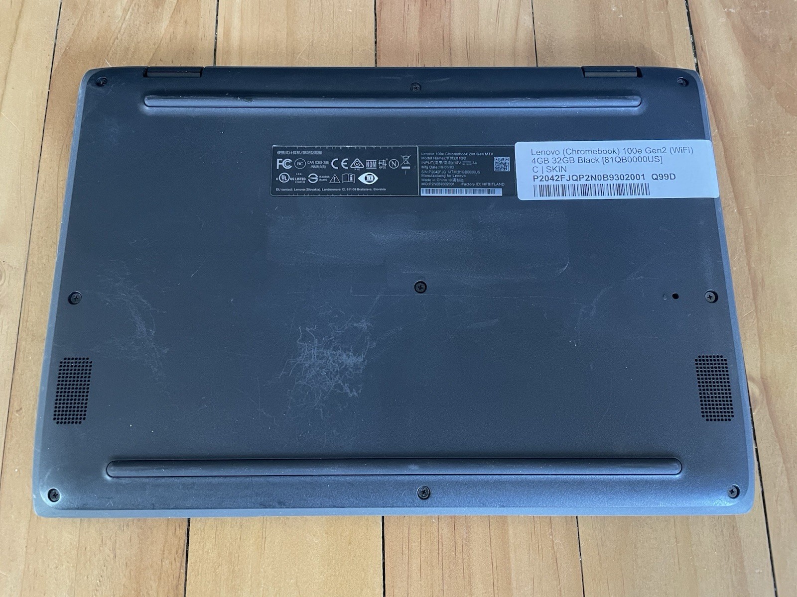 Lenovo 100e Gen 2 Chromebook 11.6” 4GB 32GB Wi-Fi Laptop 81QB0000US Black