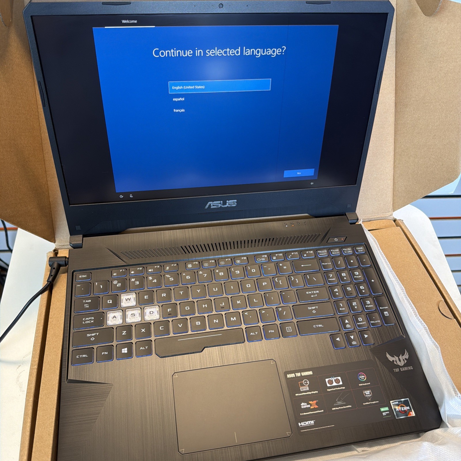 ASUS TUF 15.6 inch (256GB, AMD Ryzen 5 3rd Gen., 8GB) Gaming Laptop – Black
