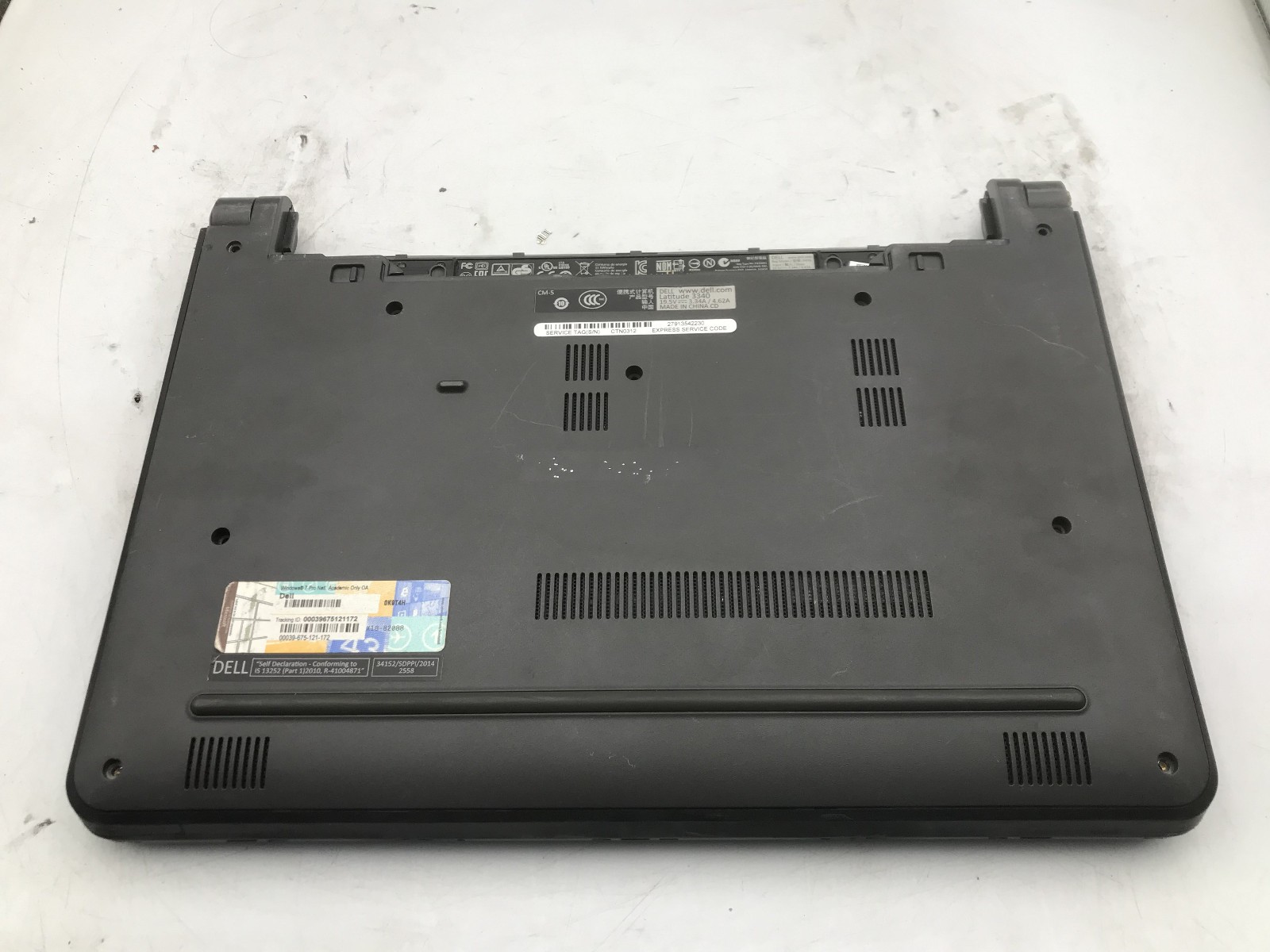 DELL LATITUDE 3340 – BOOTS TO BIOS/LOCKED – INTEL CELERON 2957 – NO RAM -READ-BB